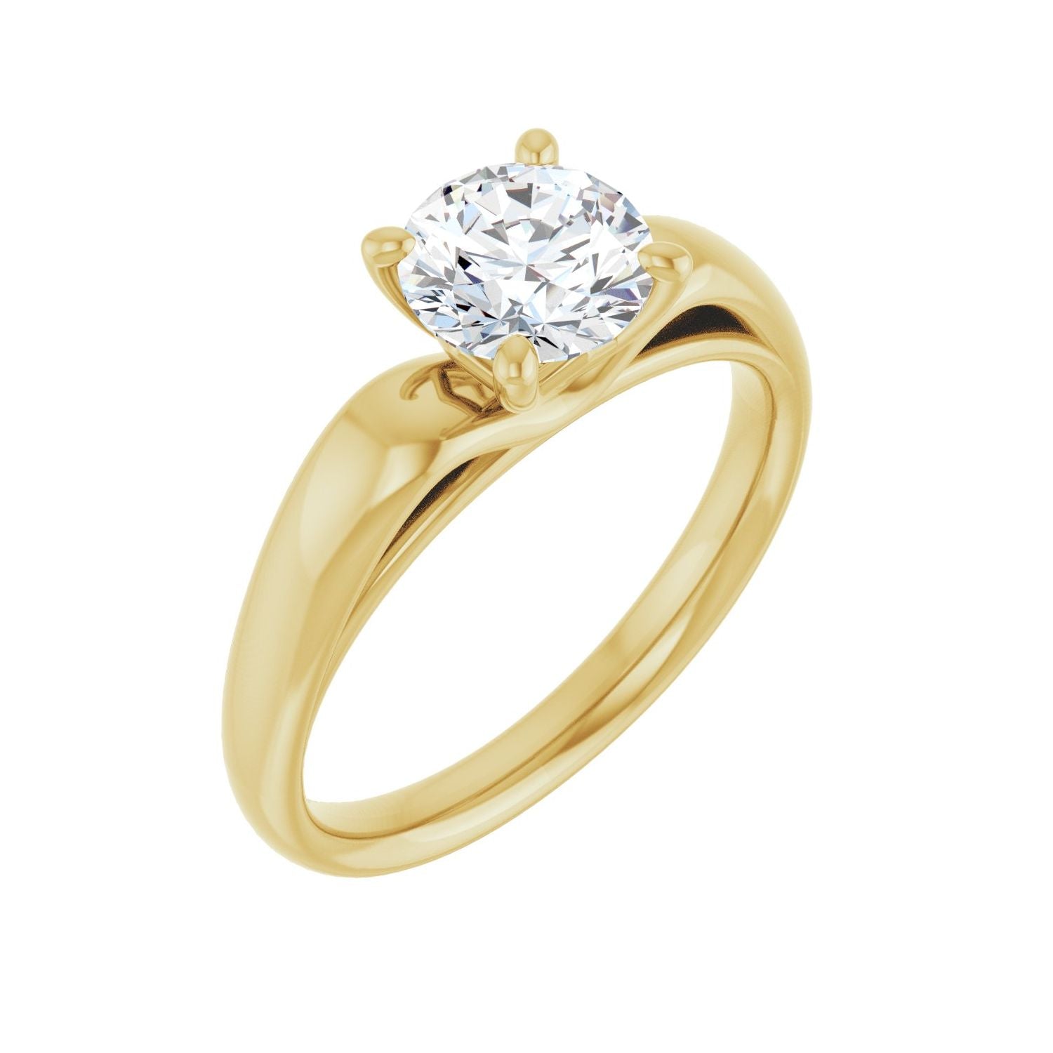 Summer — Round center, yellow gold