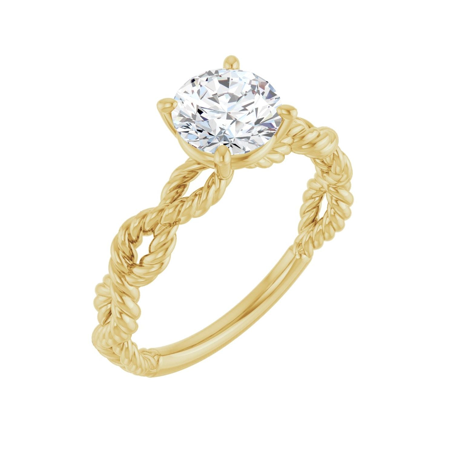 Fiji — Round center, yellow gold