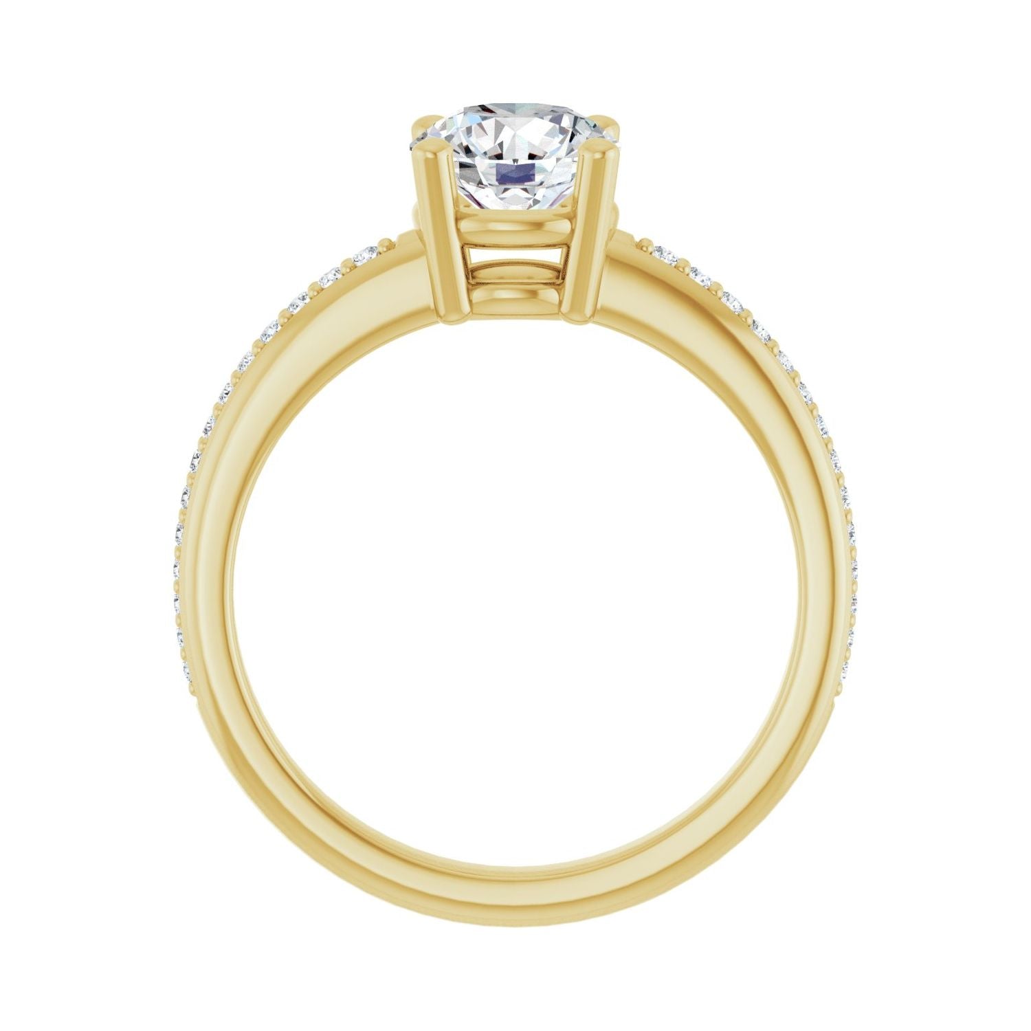 Dulcet — Round center, yellow gold
