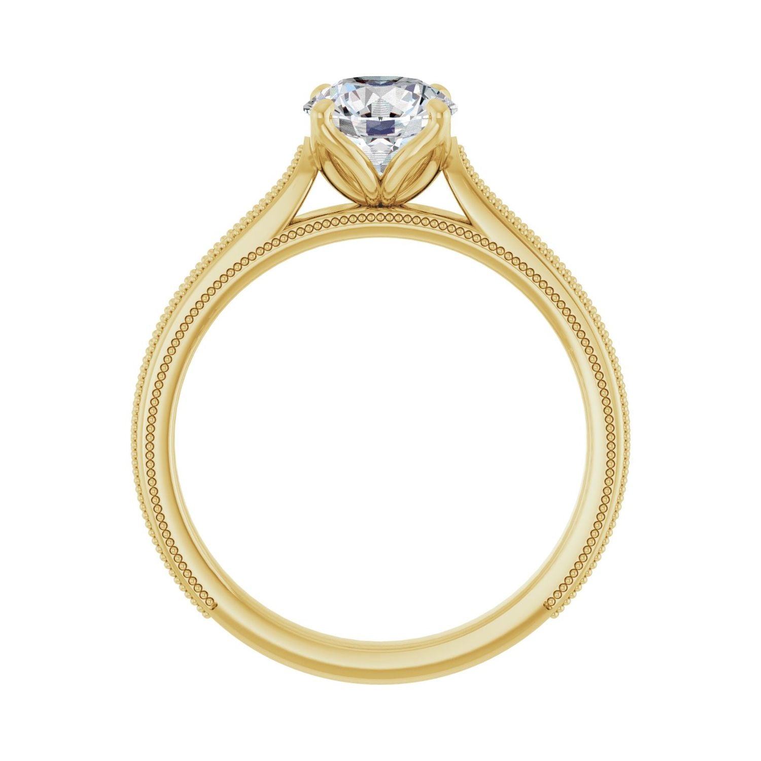 Frangipani — Round center, yellow gold