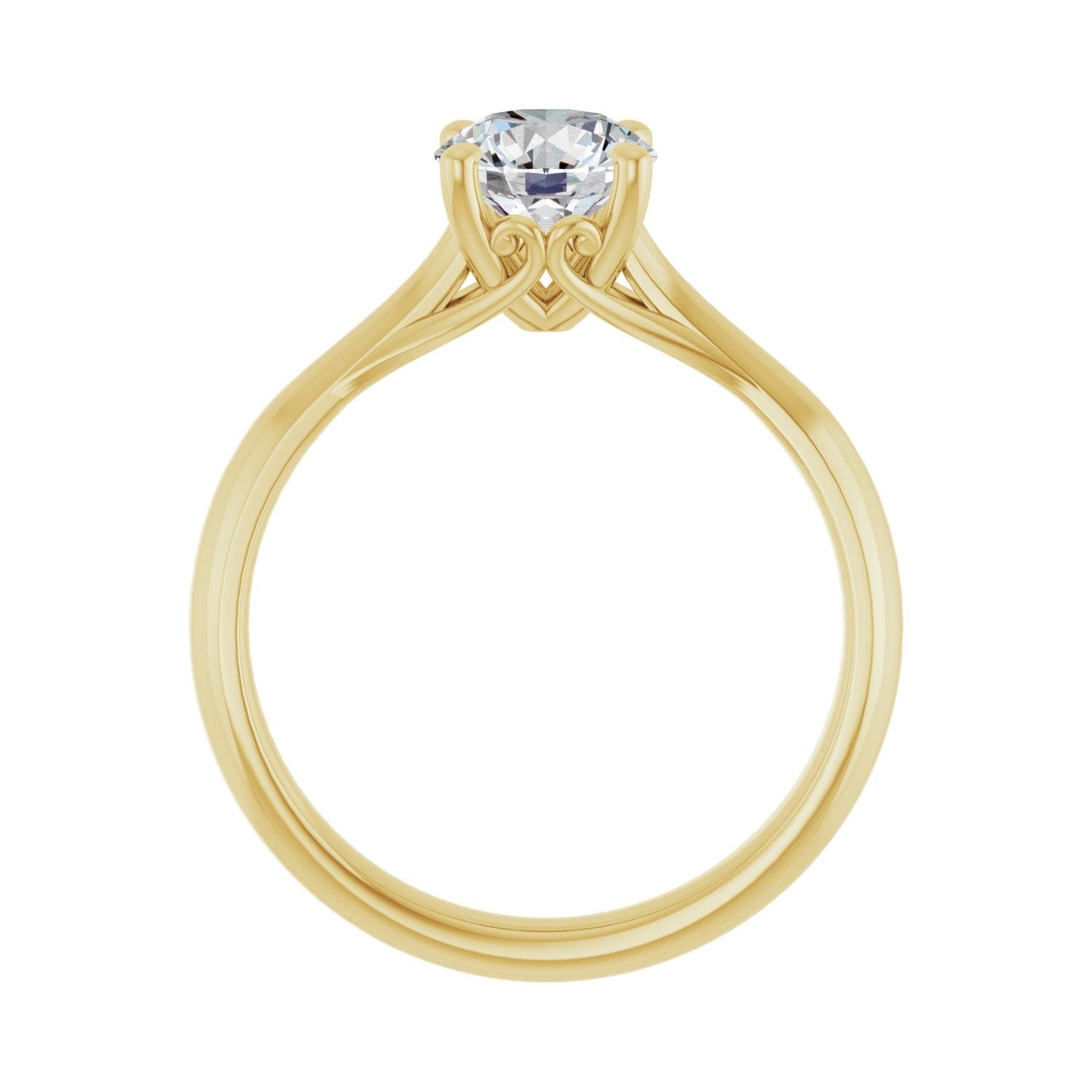 Starburst — Round center, yellow gold