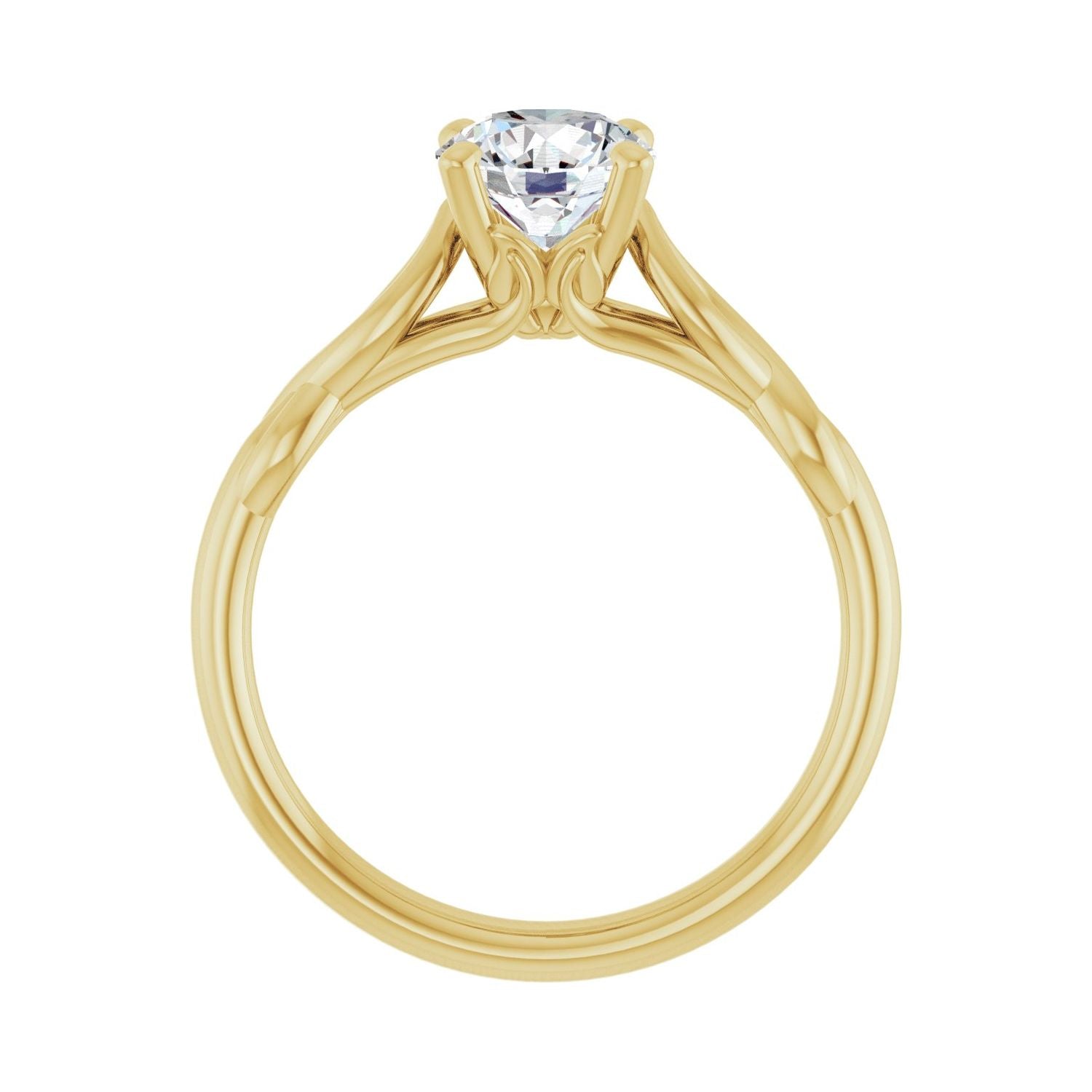 Etude — Round center, yellow gold