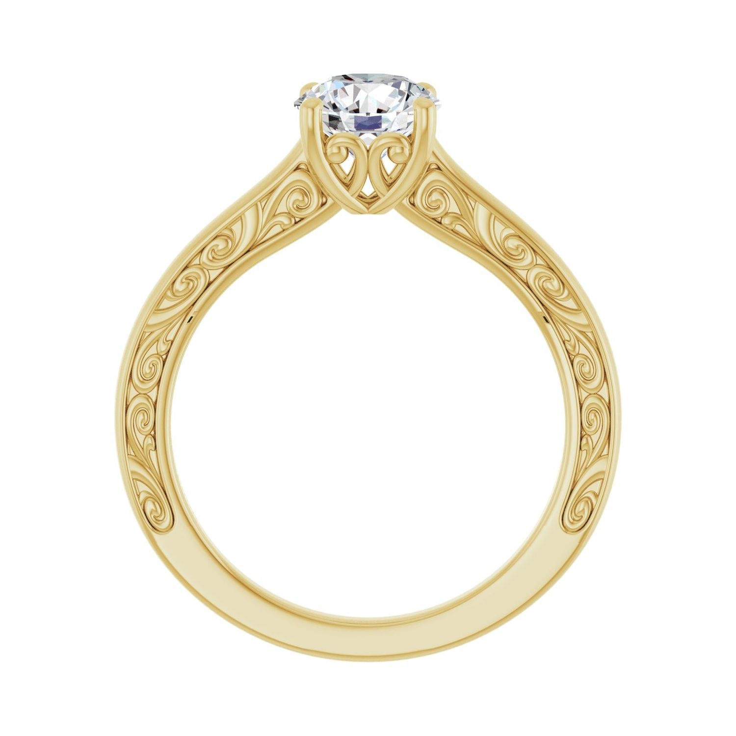 Tahiti — Round center, yellow gold