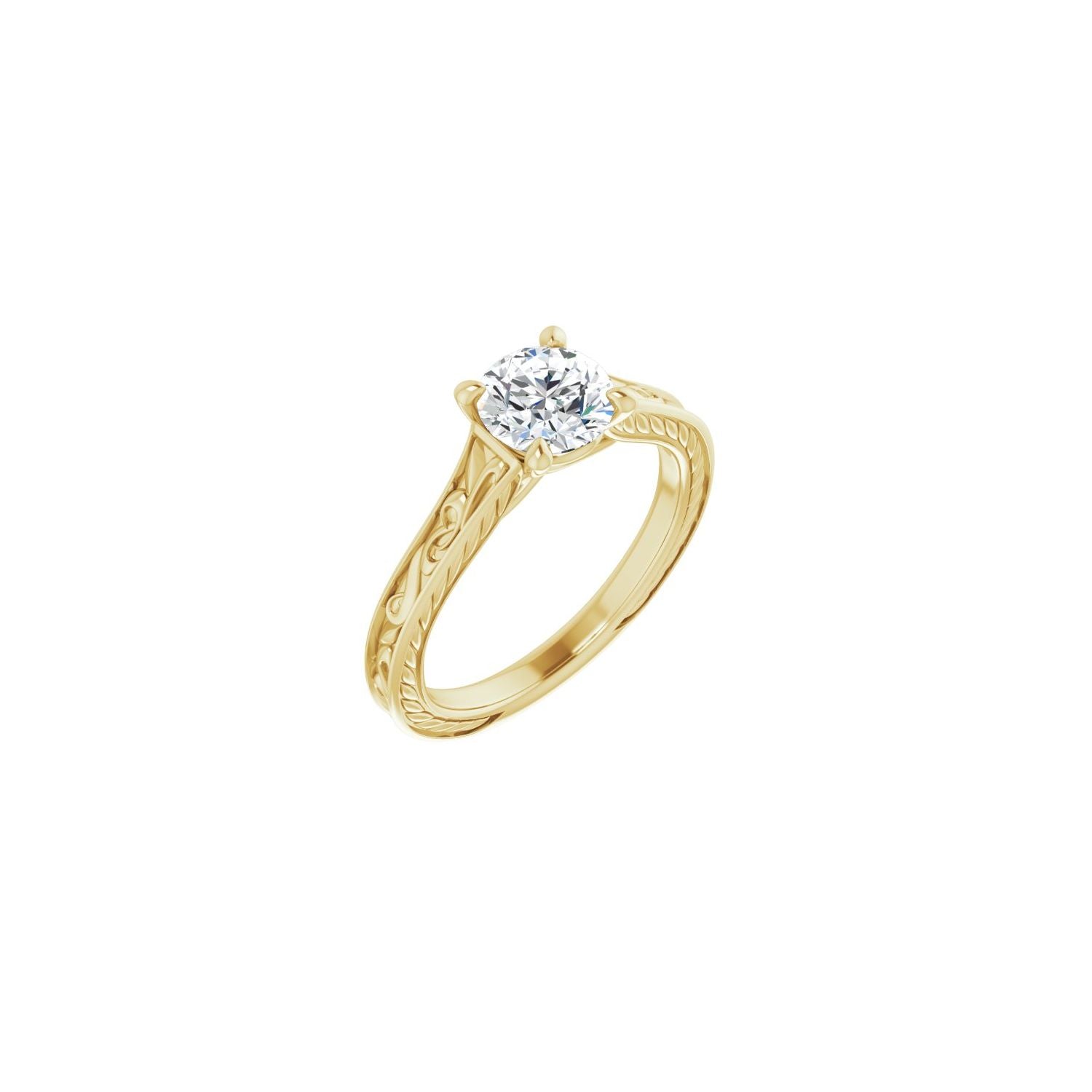 Inspiring — Round center, yellow gold