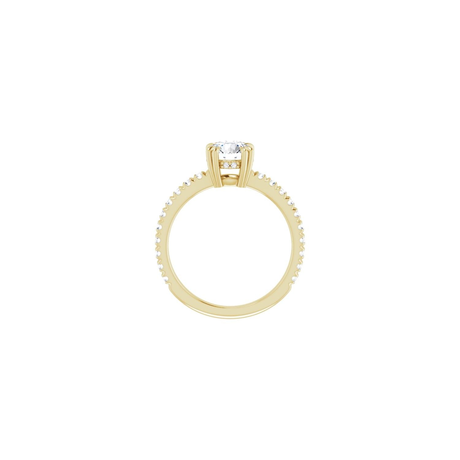 Bluebird — Round center, yellow gold