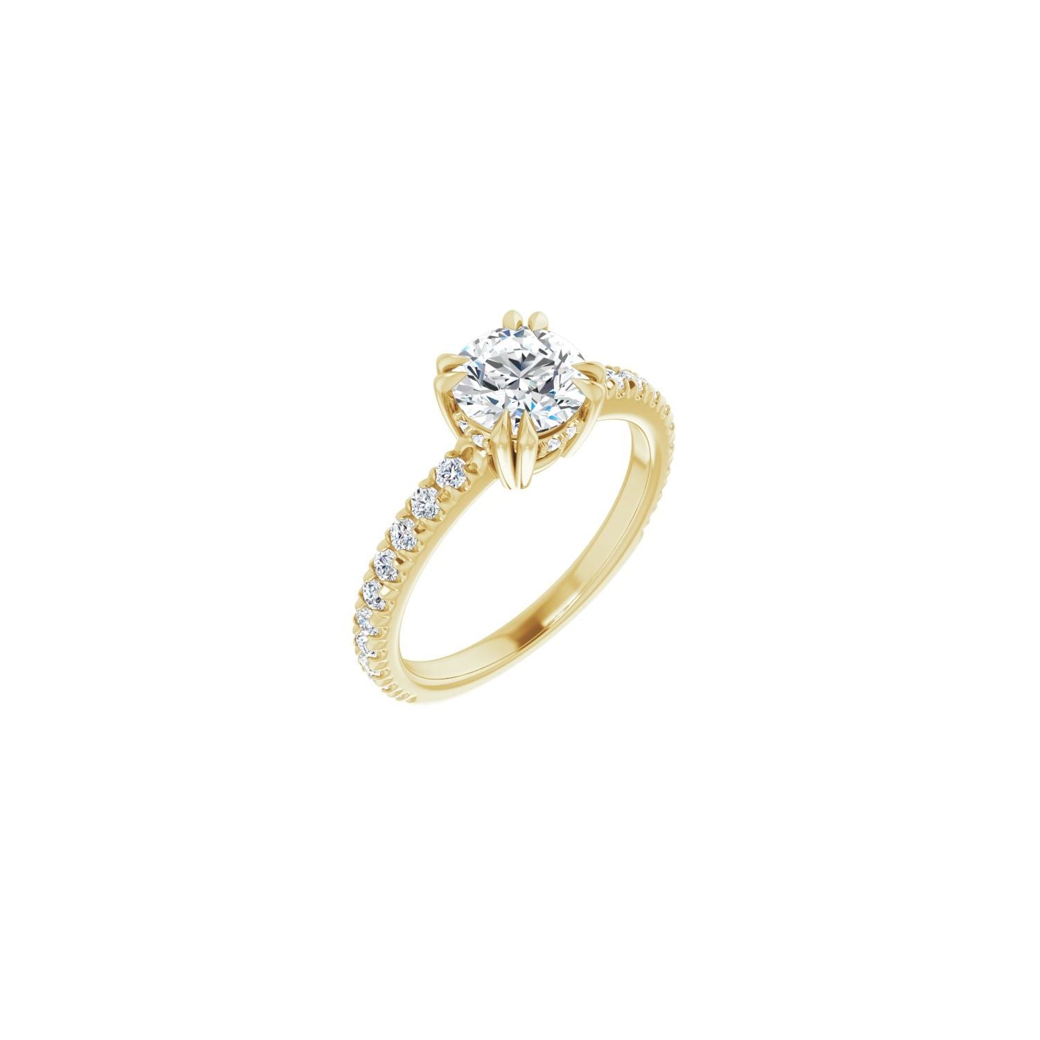 Bluebird — Round center, yellow gold