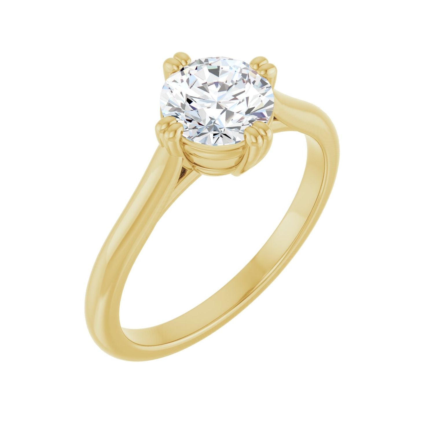 Sandalwood — Round center, yellow gold