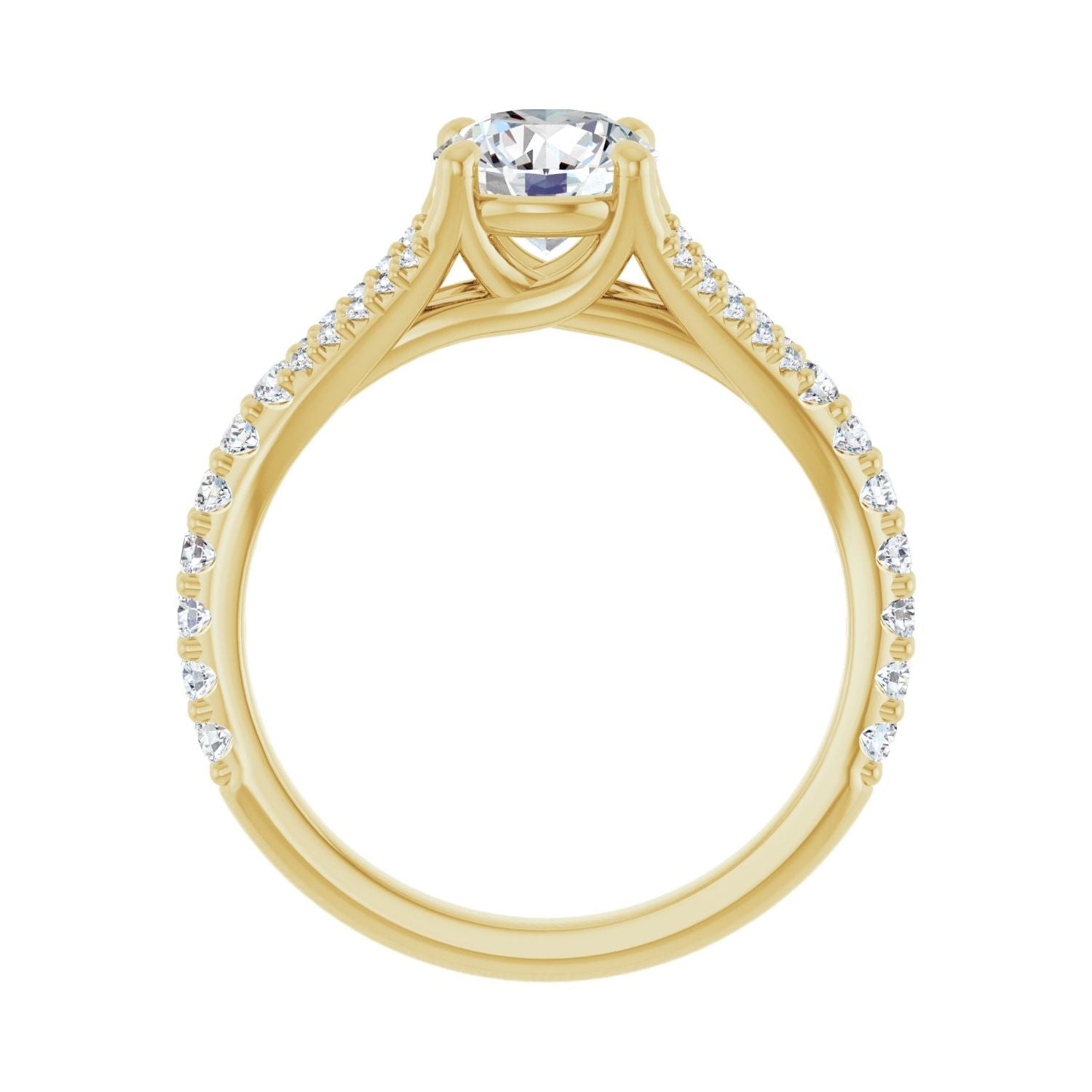 Autumn — Round center, yellow gold