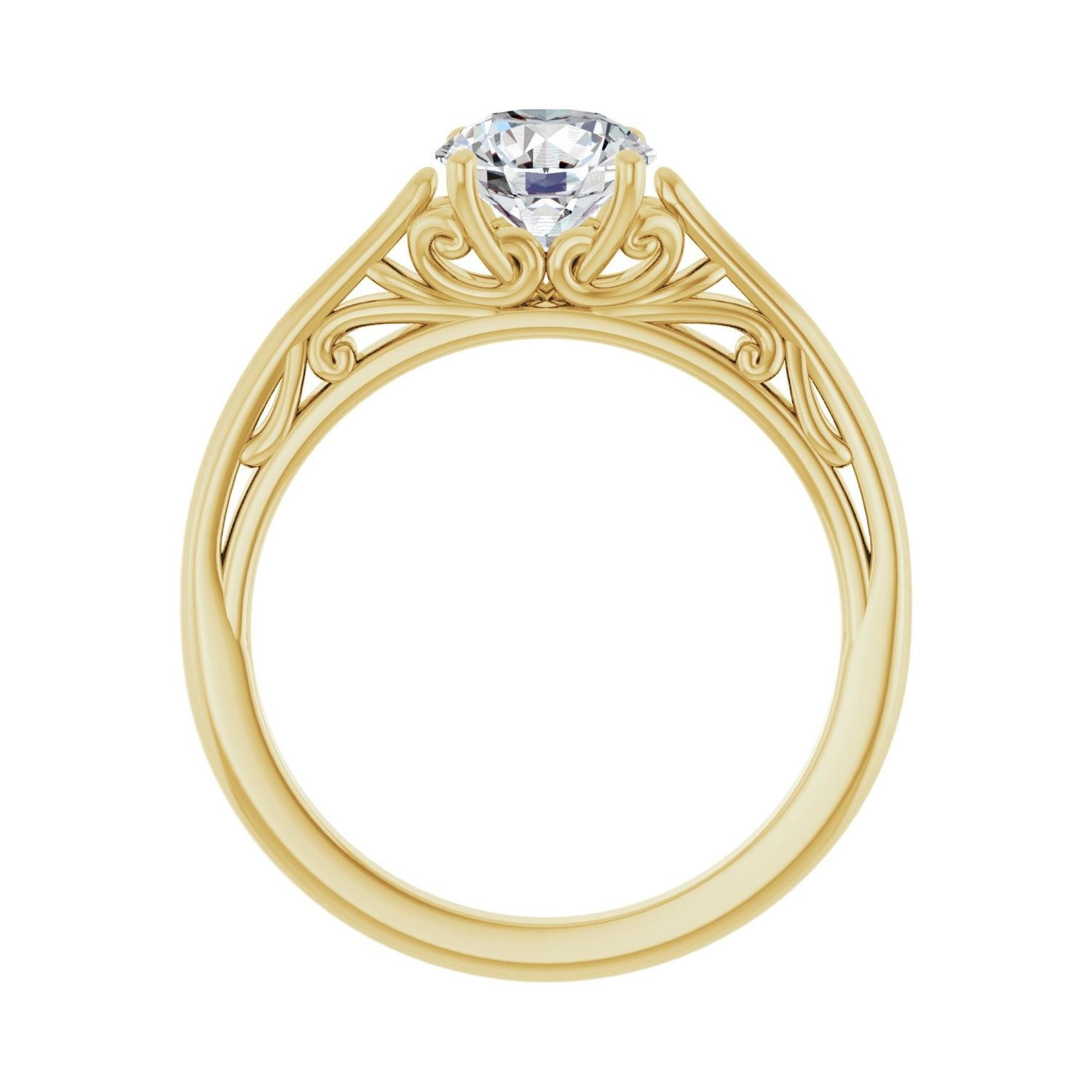 Impromptu — Round center, yellow gold