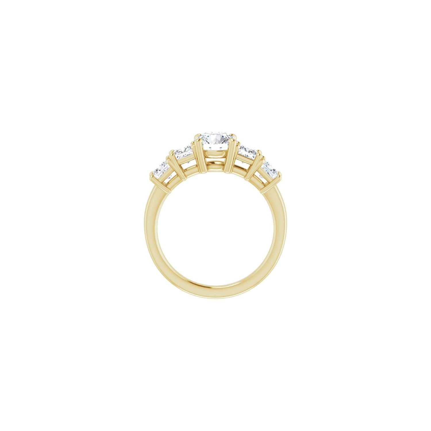 Kauai — Round center, yellow gold