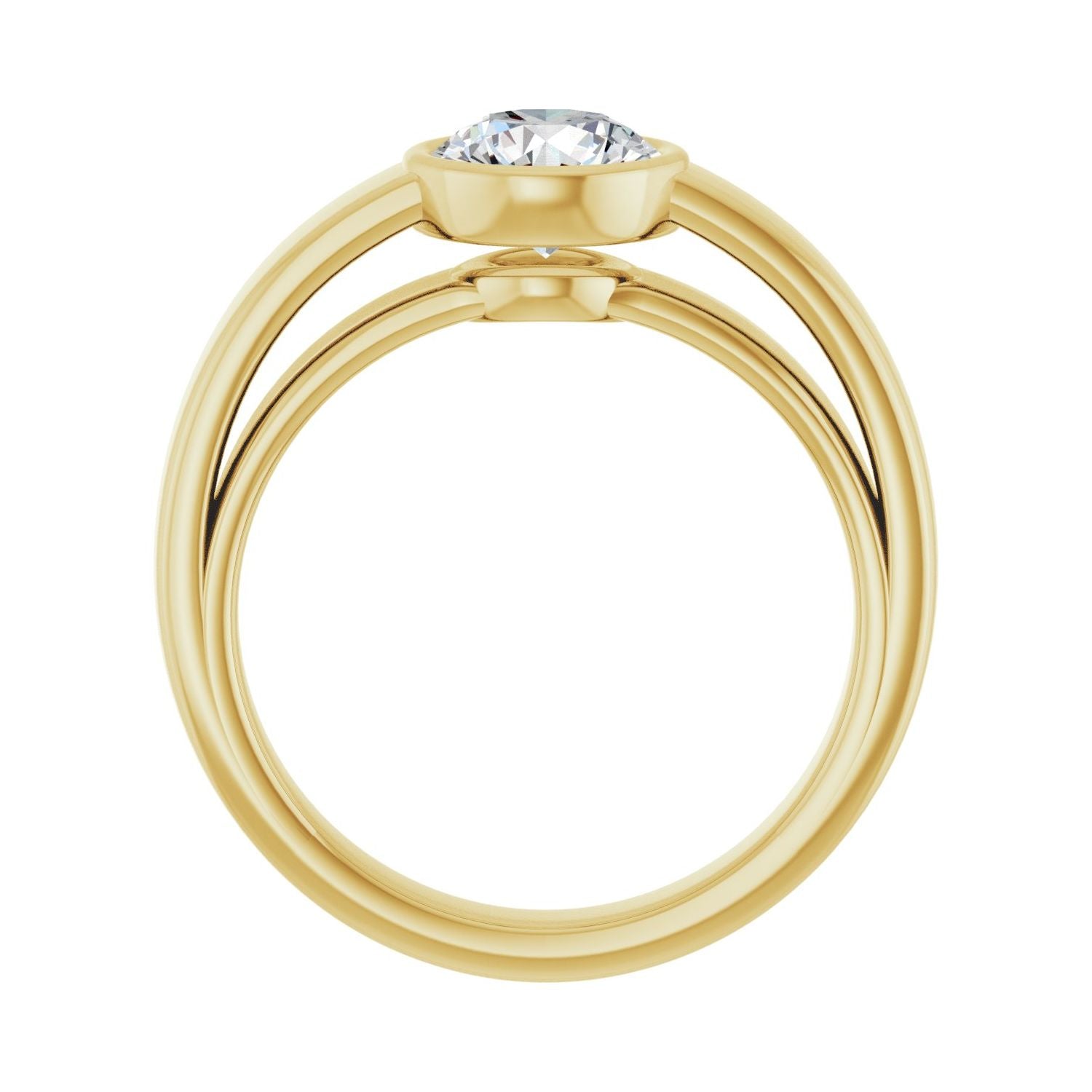 Dayspring — Round center, yellow gold