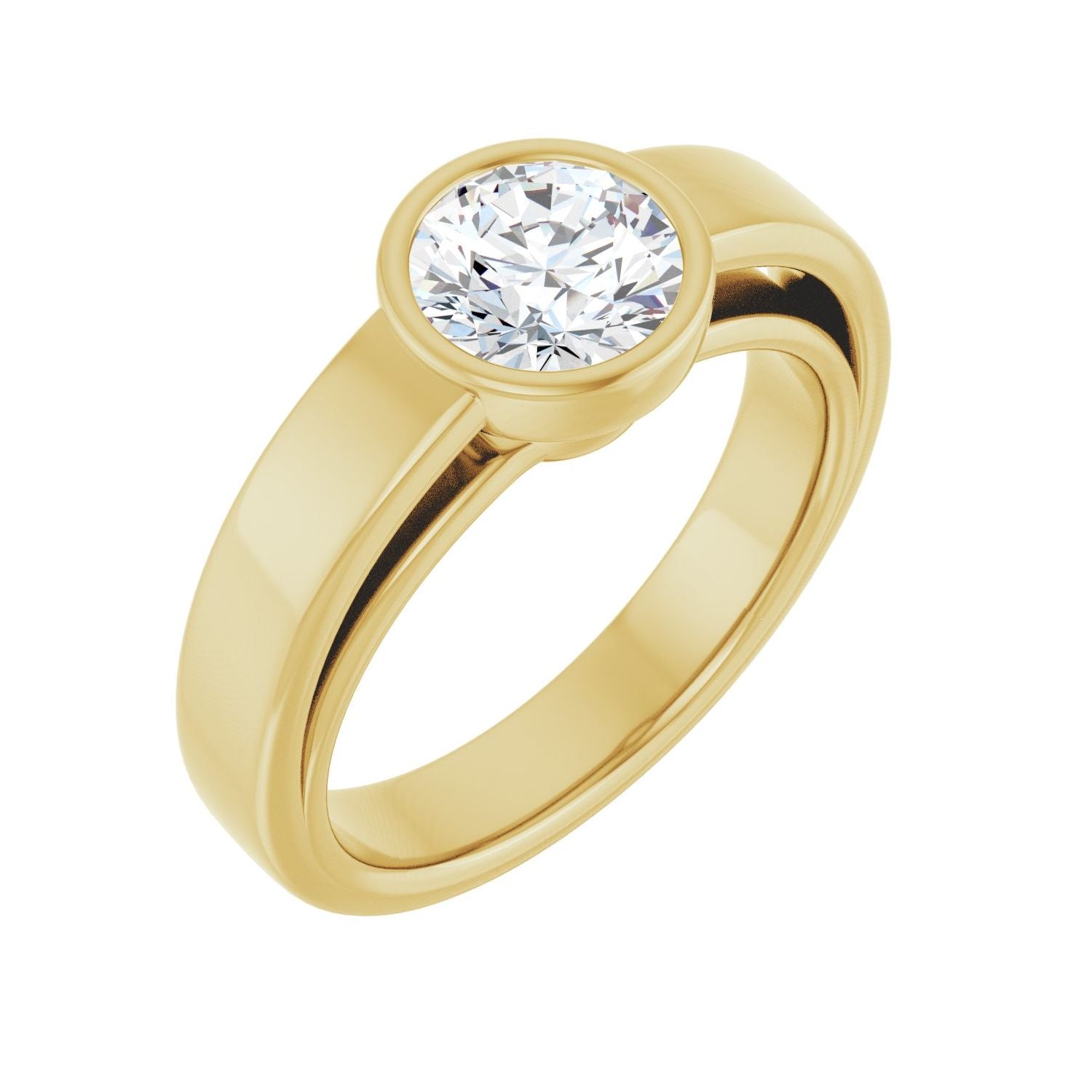Dayspring — Round center, yellow gold