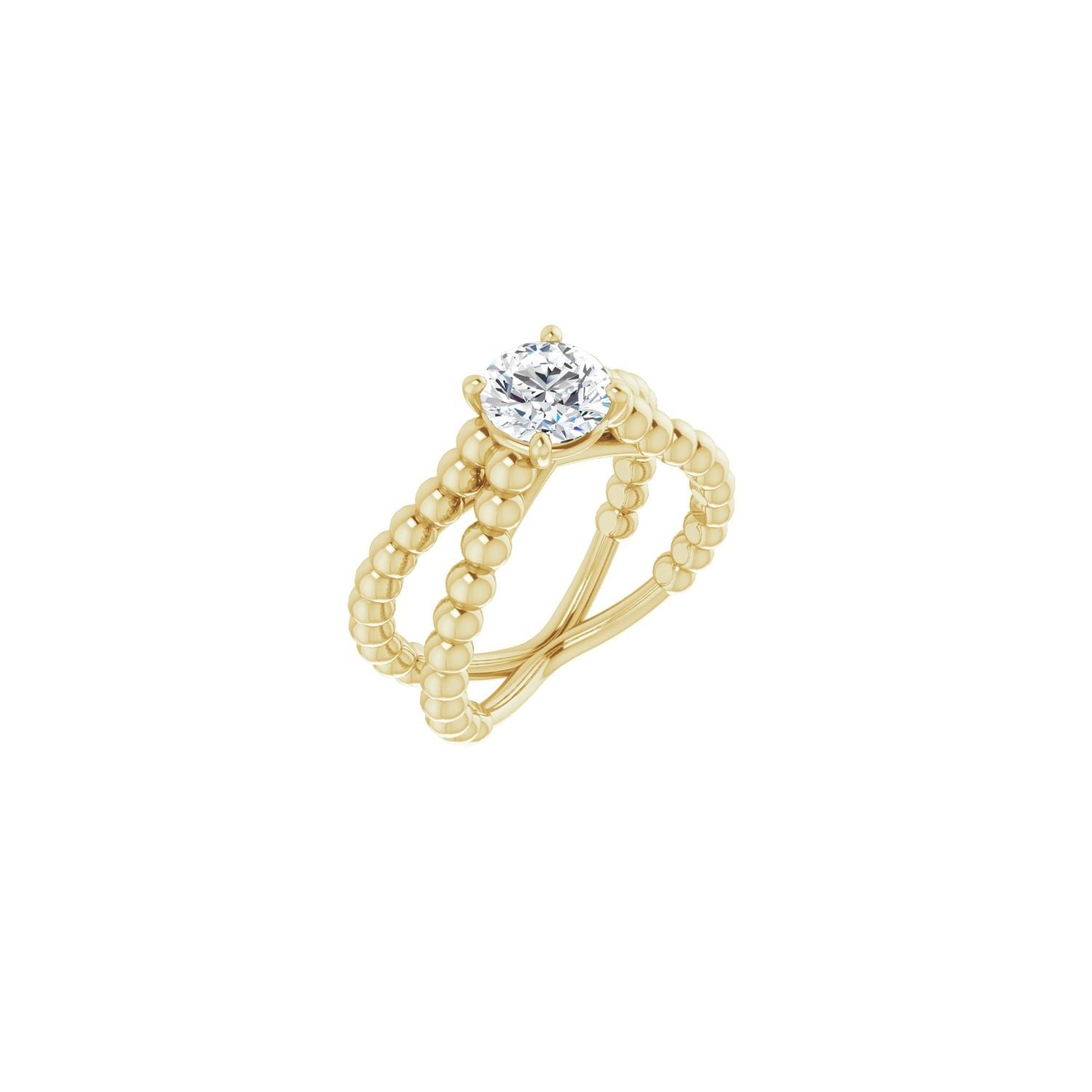 Winter — Round center, yellow gold