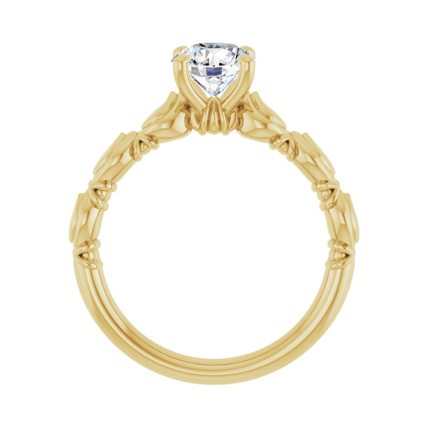 Galway — Round center, yellow gold