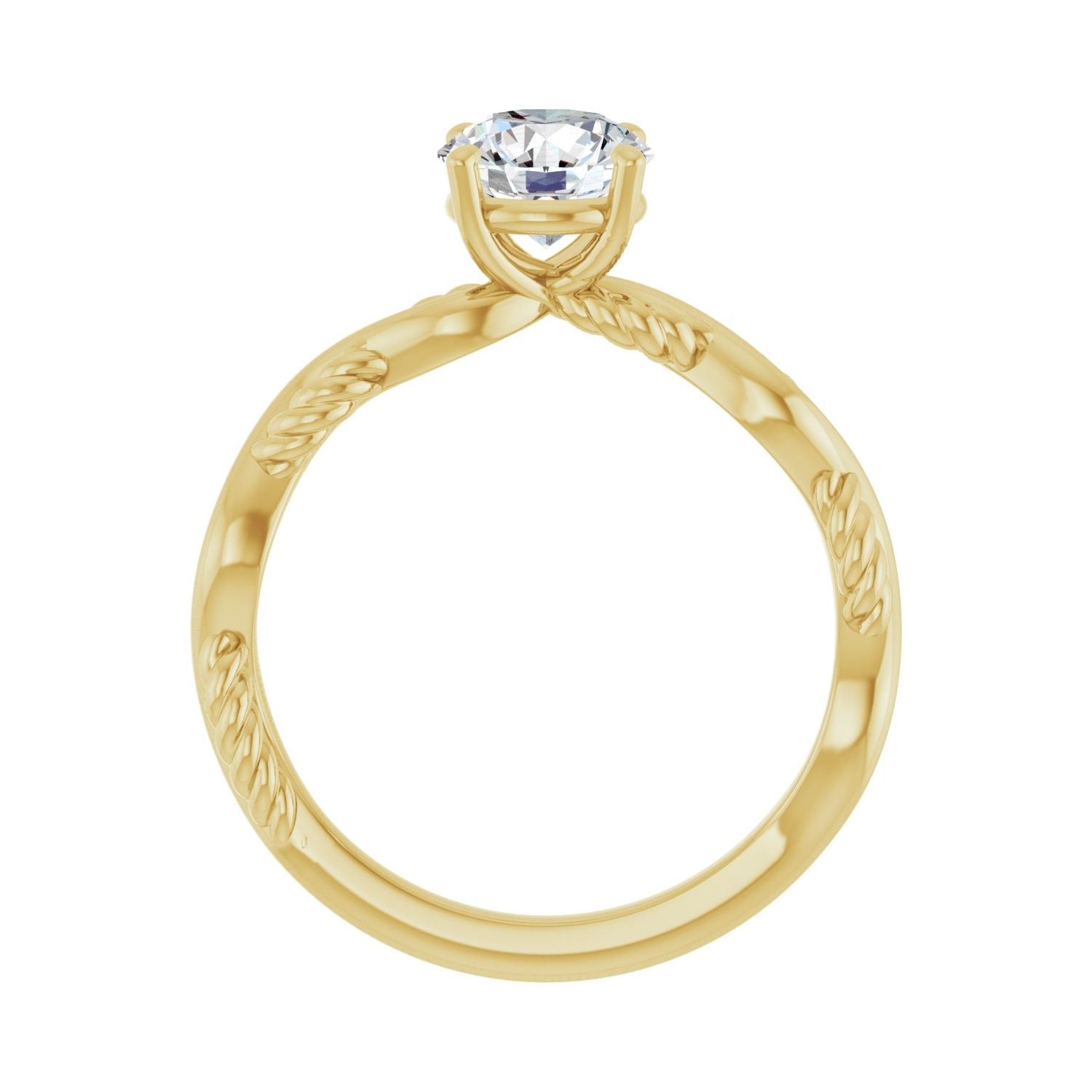 Scherzo — Round center, yellow gold