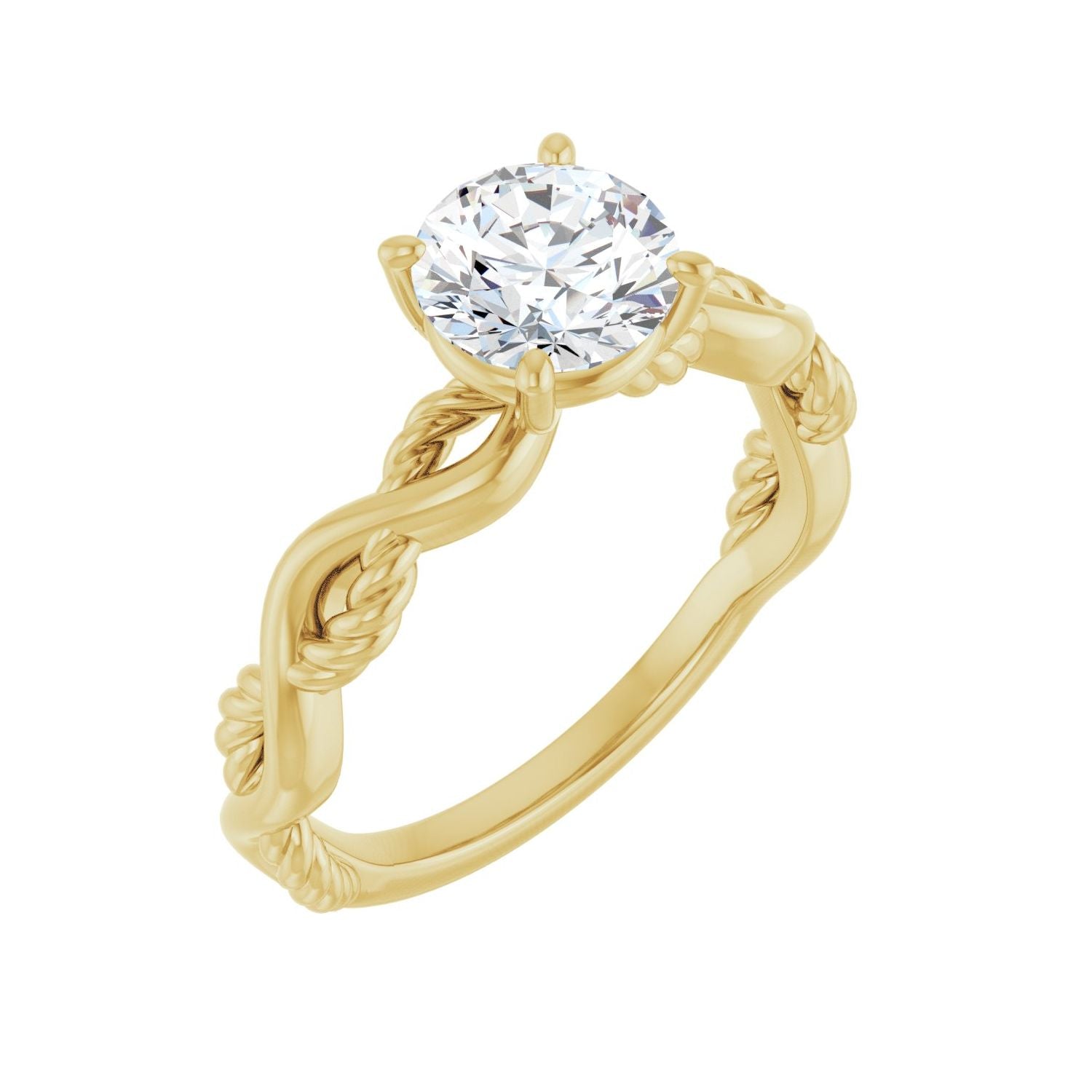 Scherzo — Round center, yellow gold