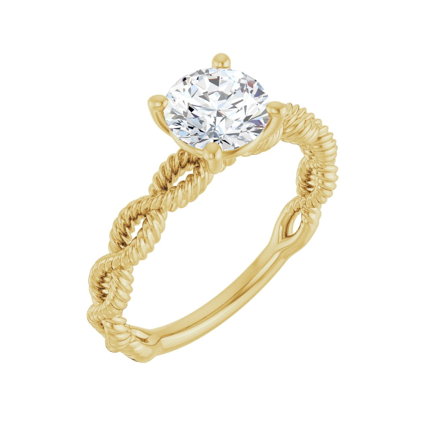 Moonstruck — Round center, yellow gold