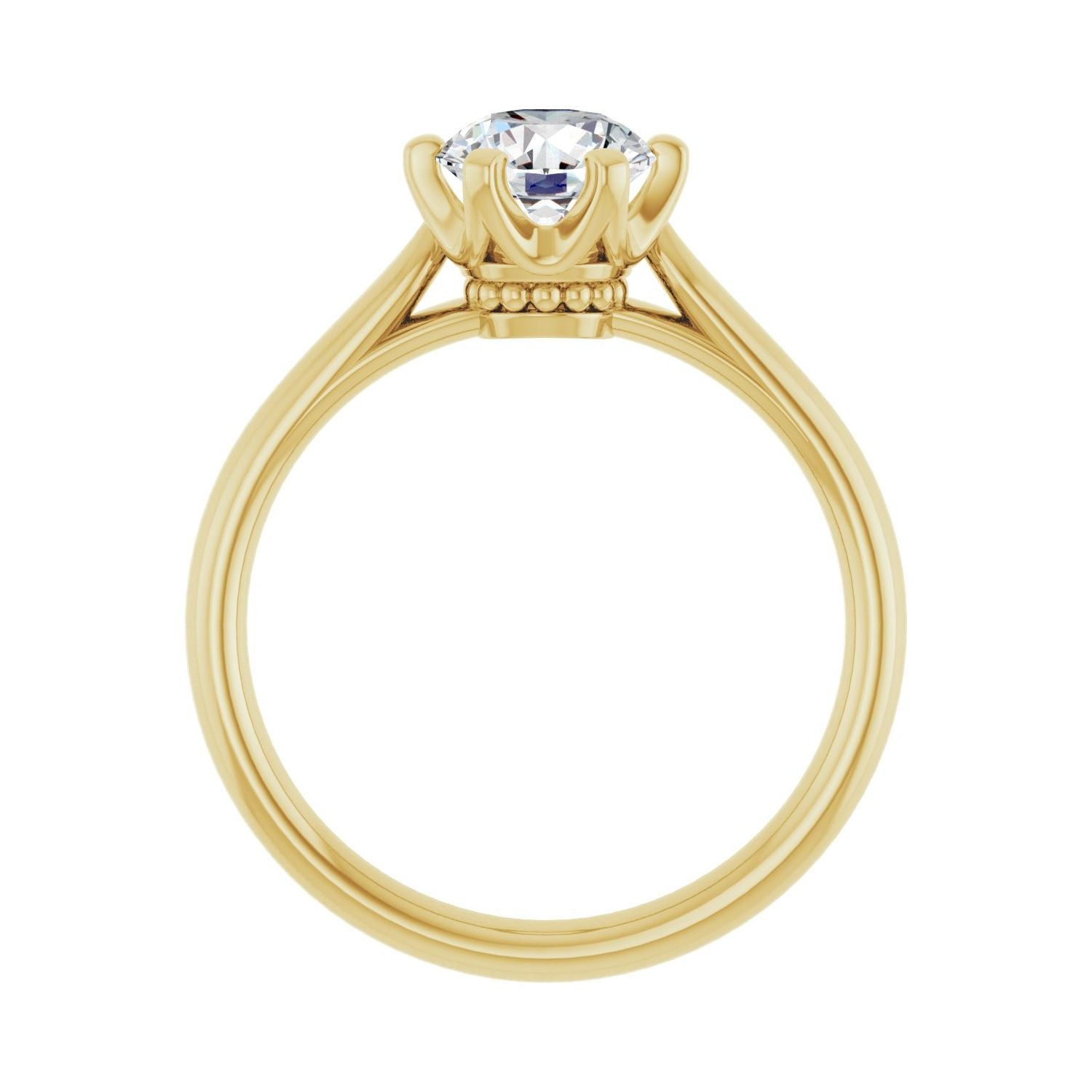 Donegal — Round center, yellow gold