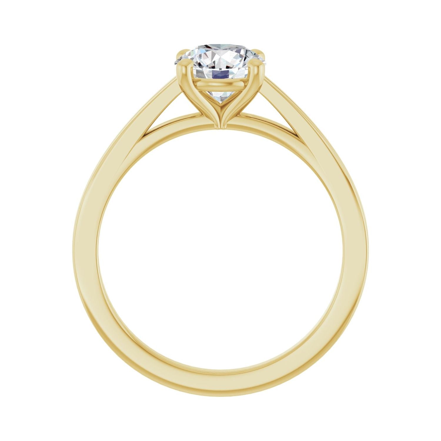 Celestine — Round center, yellow gold