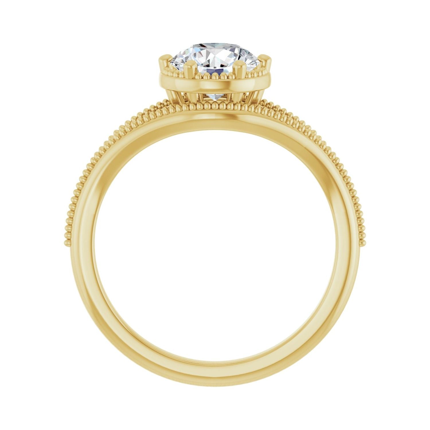 Prism — Round center, yellow gold