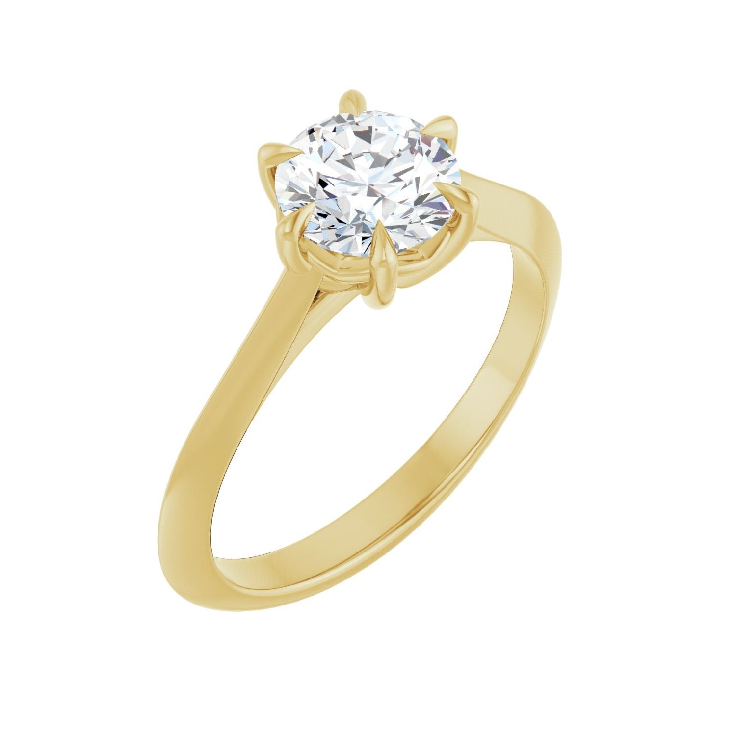 Wholehearted — Round center, yellow gold