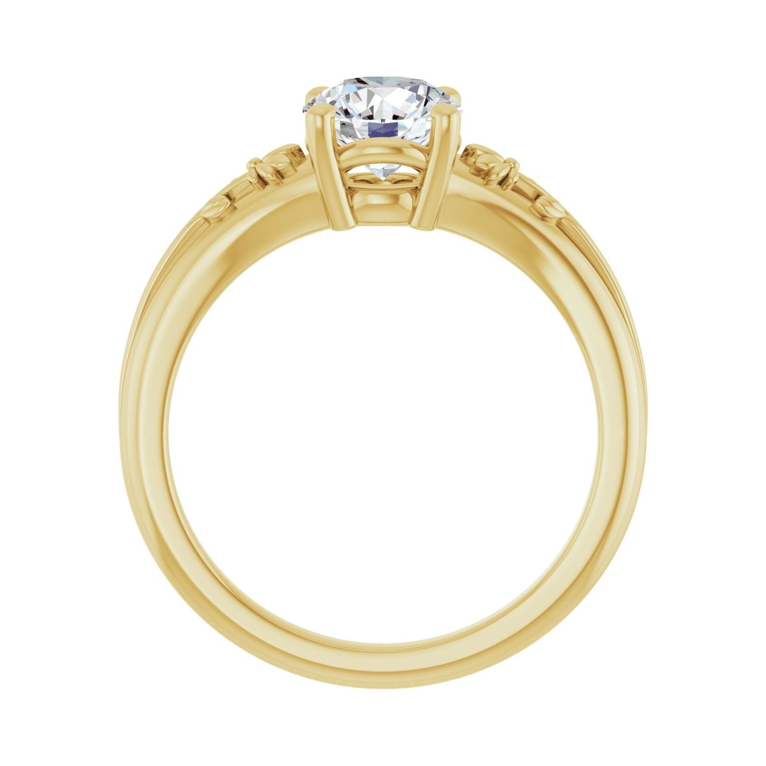 Orkney — Round center, yellow gold
