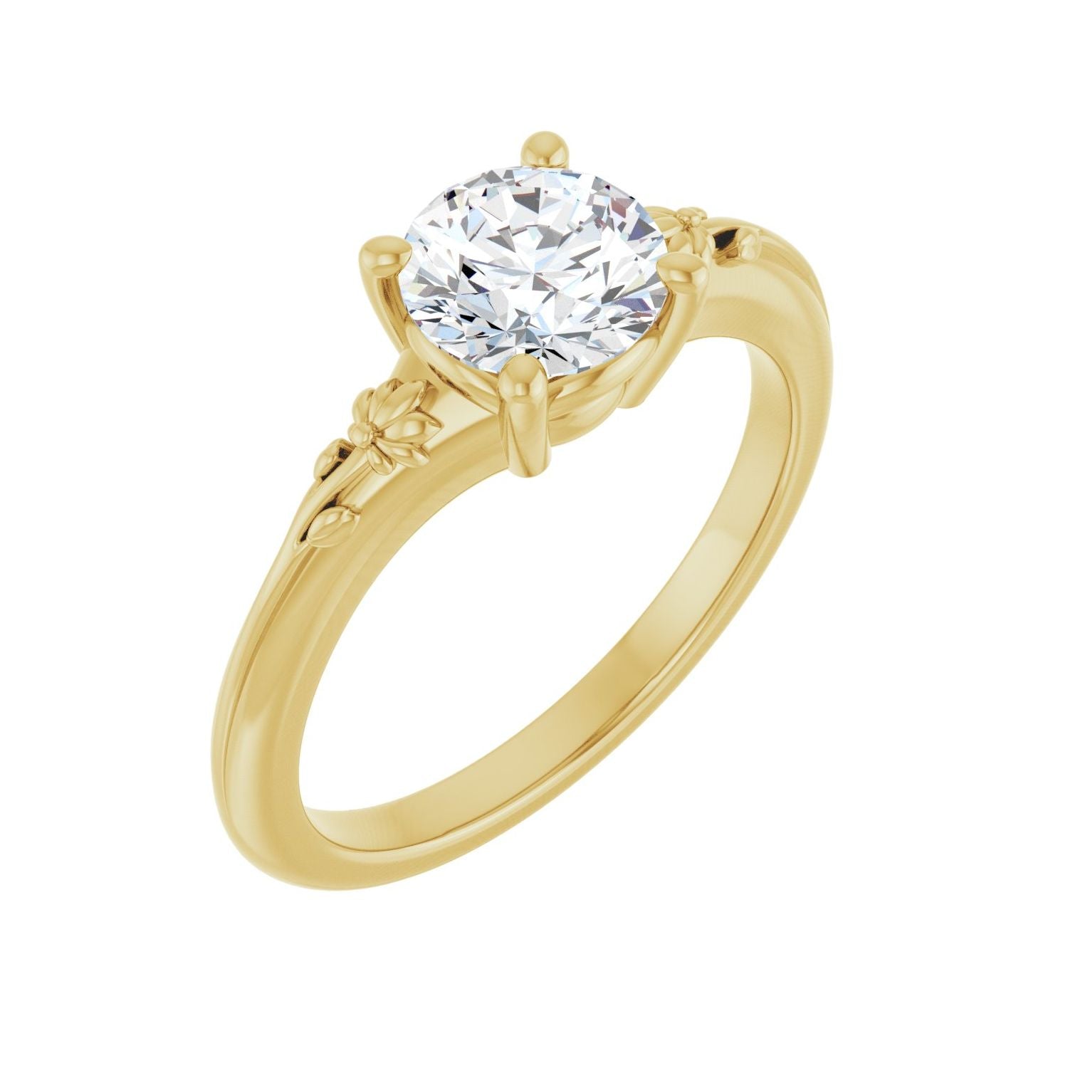 Orkney — Round center, yellow gold
