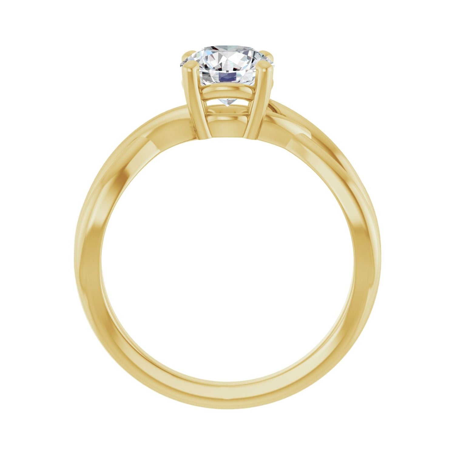 Valentine — Round center, yellow gold