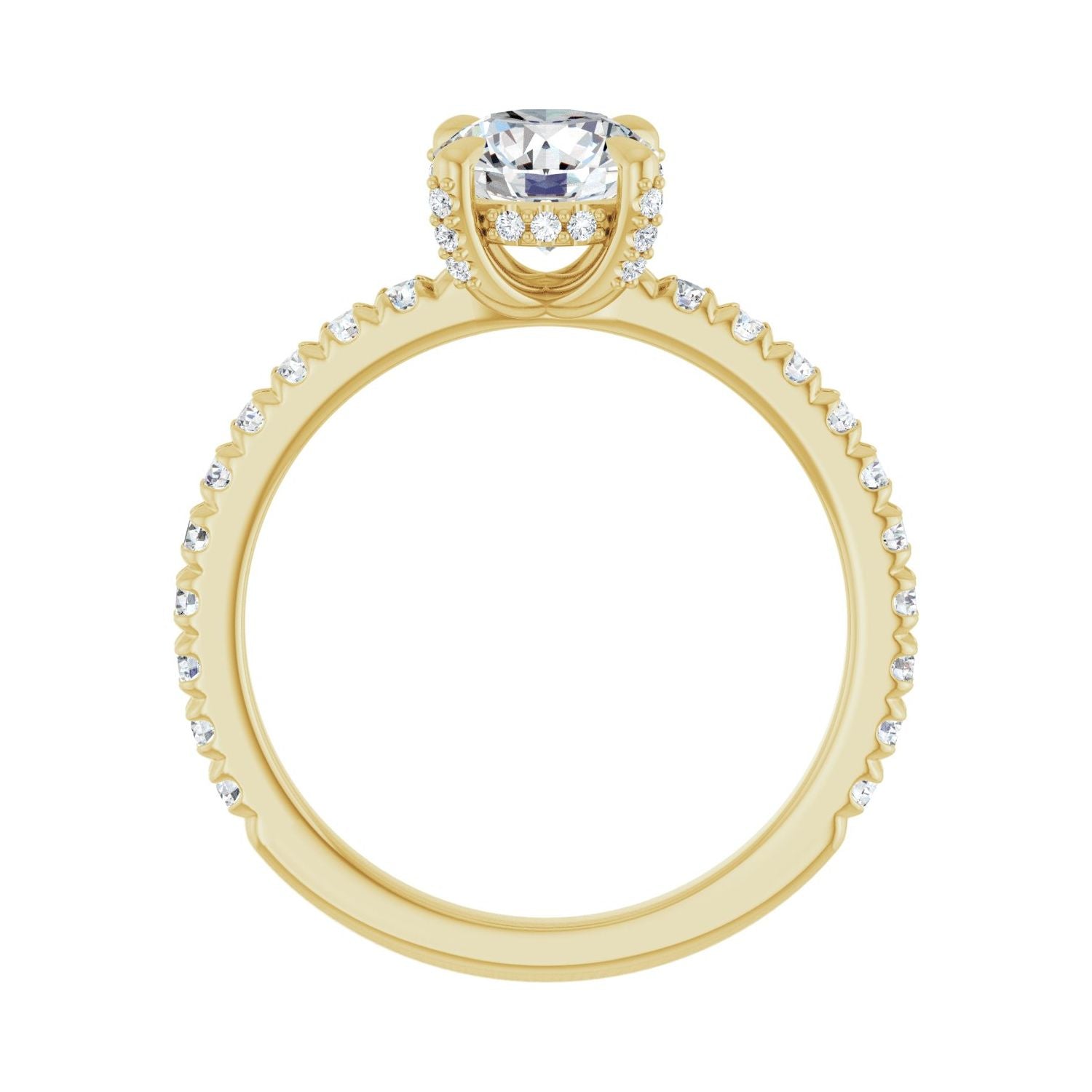 Ebullient — Round center, yellow gold