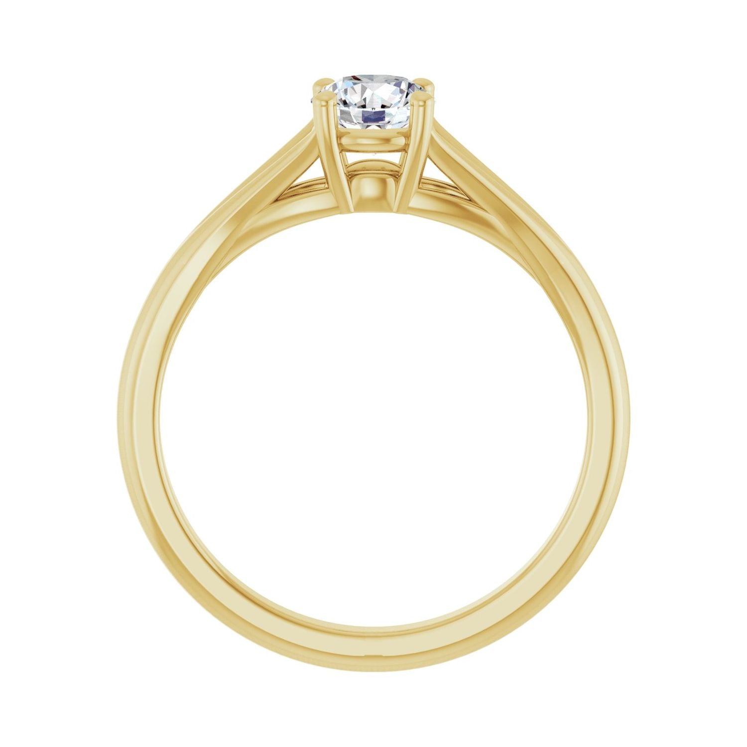 Nesta — For the round ring, yellow gold