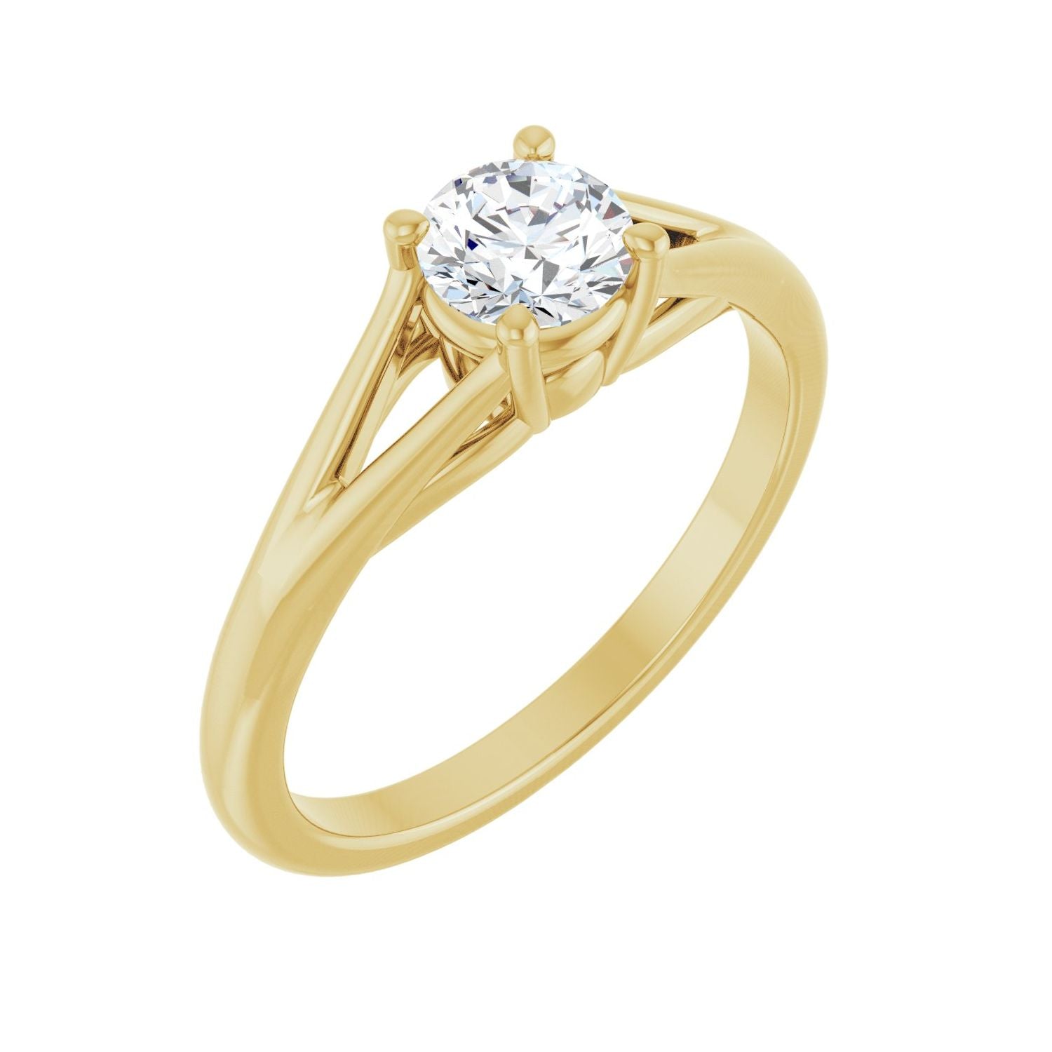 Nesta — For the round ring, yellow gold
