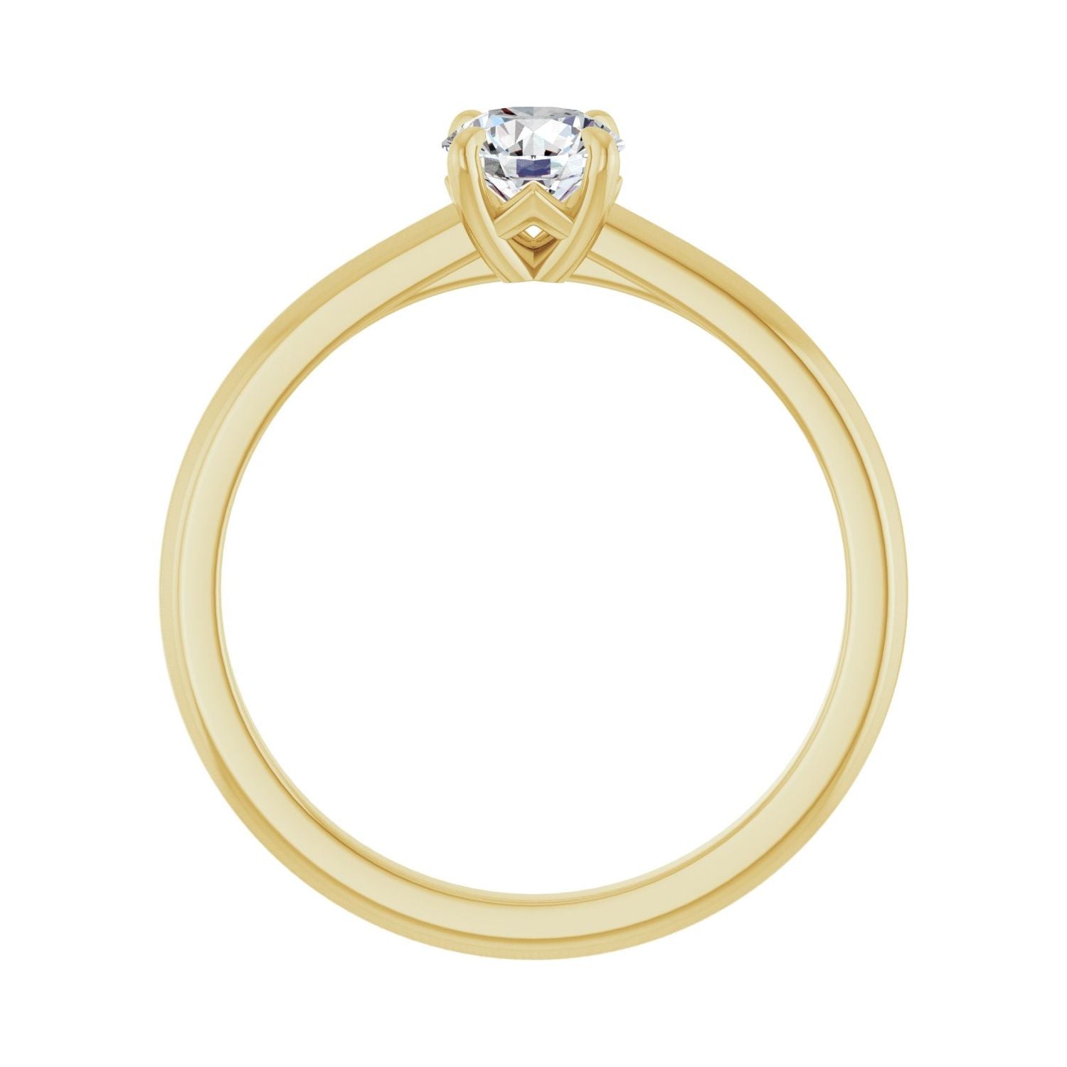 Lamorna — For the round ring, yellow gold