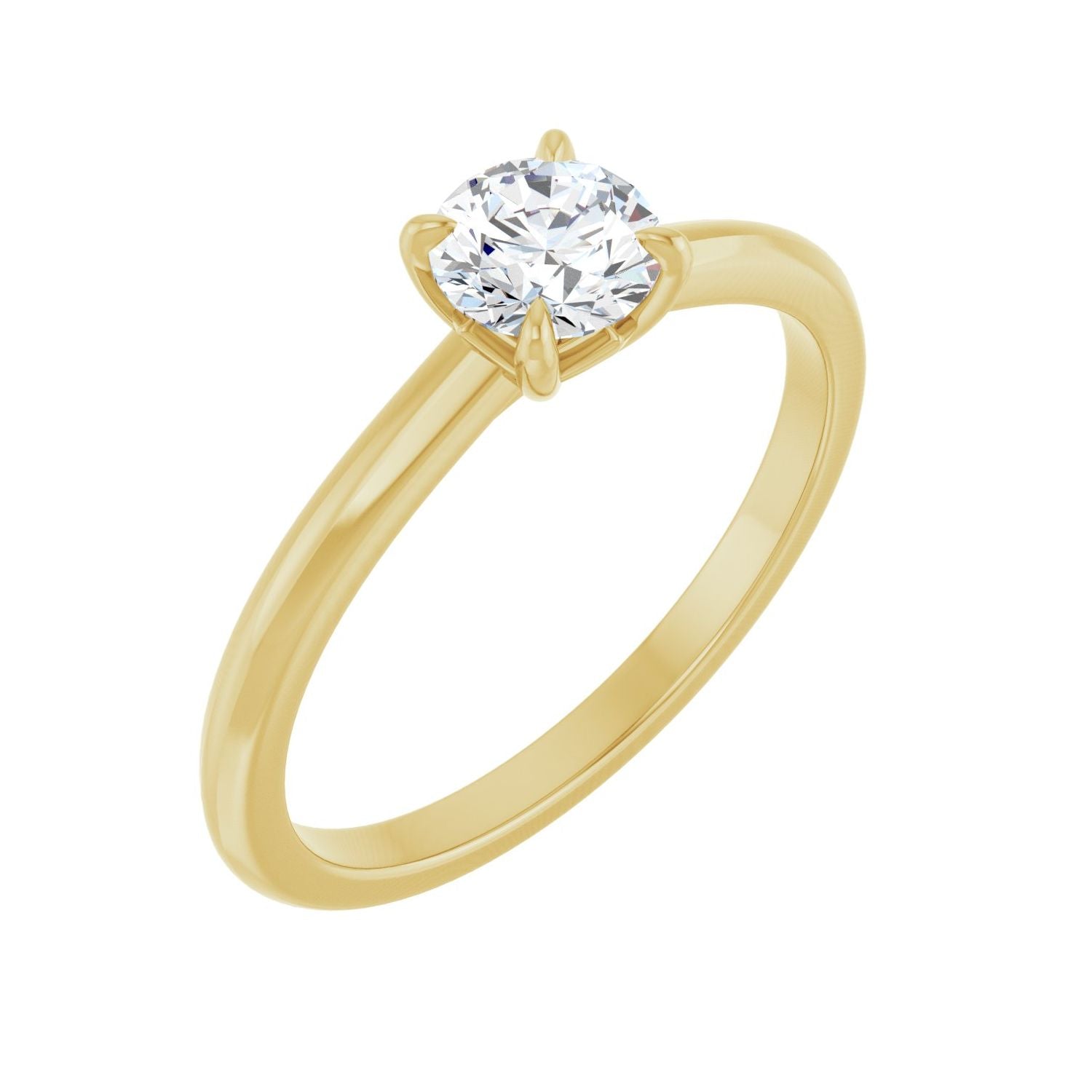 Lamorna — For the round ring, yellow gold