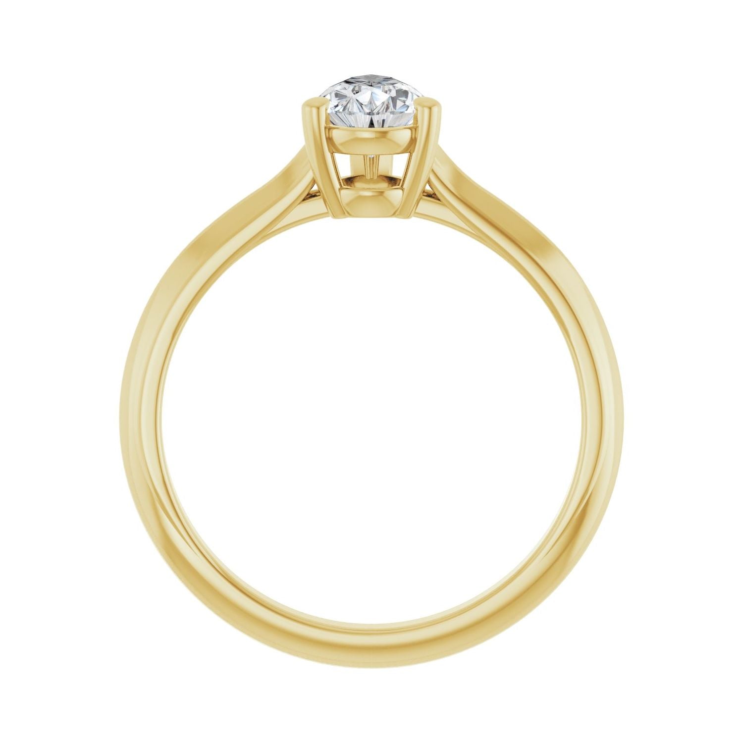 Sola — For the 7 x 5 mm pear ring, yellow gold
