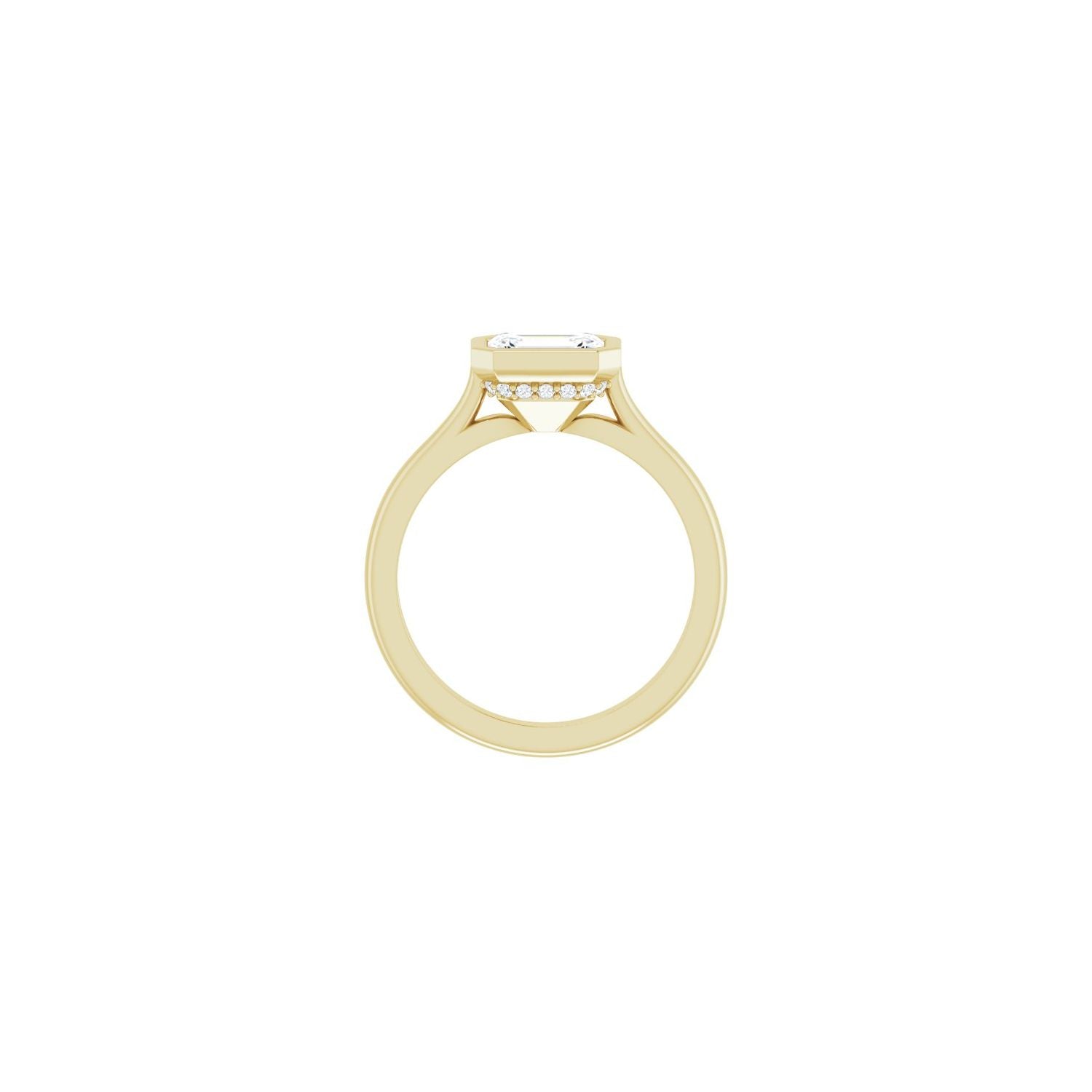 Cefalu — Emerald center, yellow gold