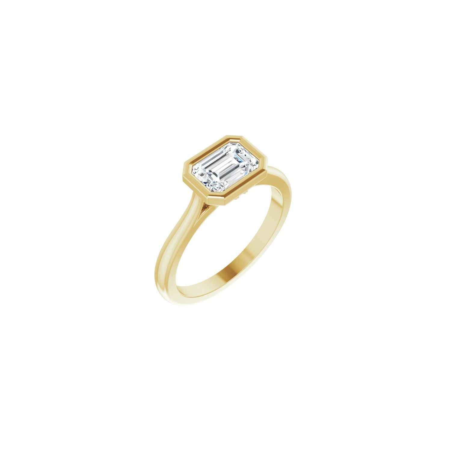 Cefalu — Emerald center, yellow gold