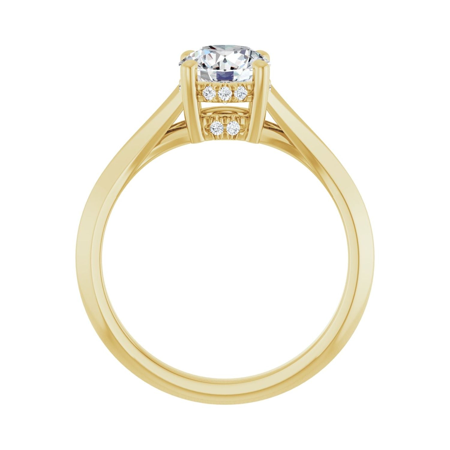 Petrichor — Round center, yellow gold