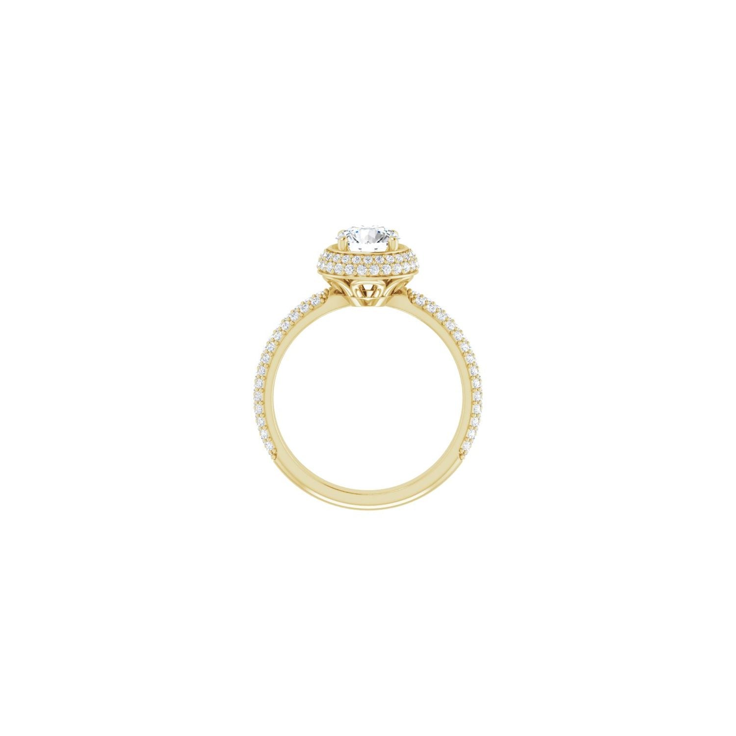 Fandango — Round center, yellow gold
