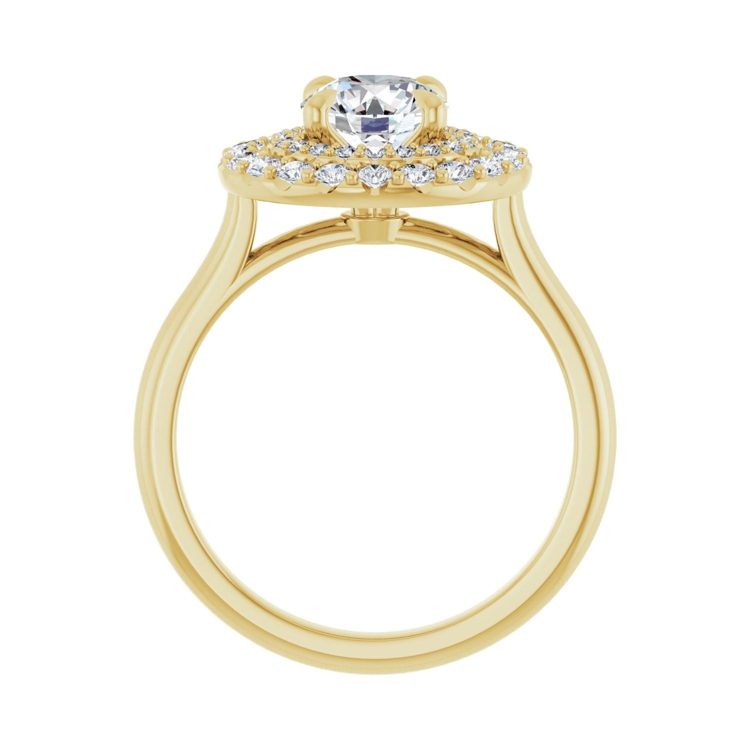 Cepheus — Round center, yellow gold