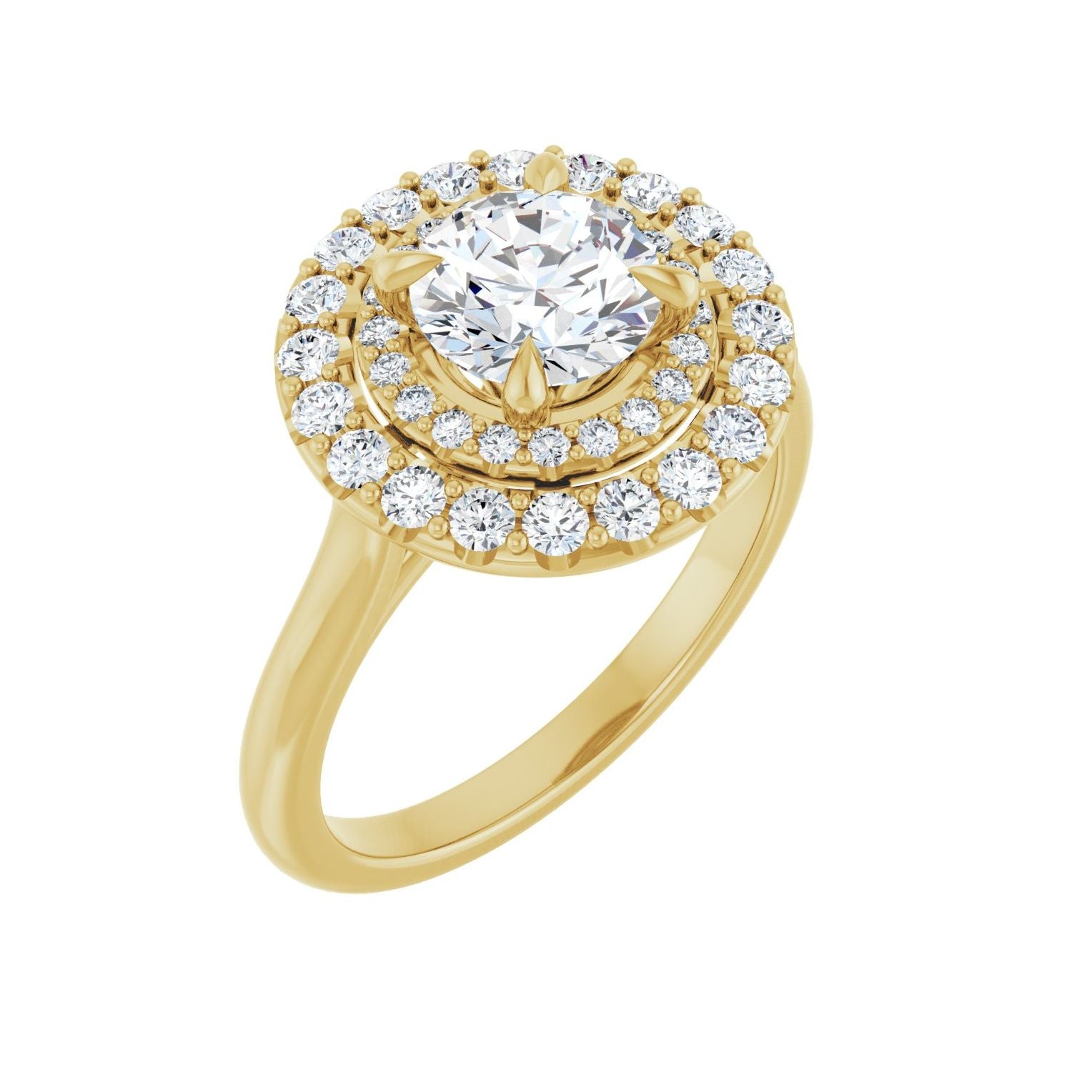 Cepheus — Round center, yellow gold