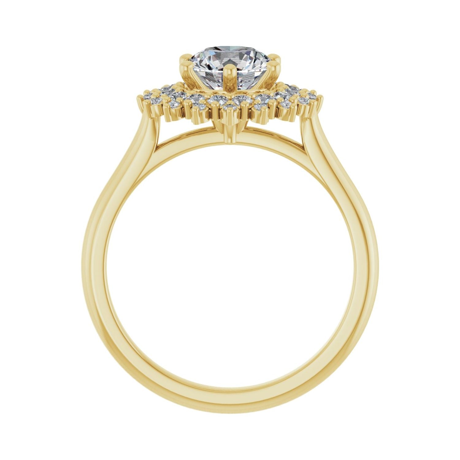 Nice — Round center, yellow gold