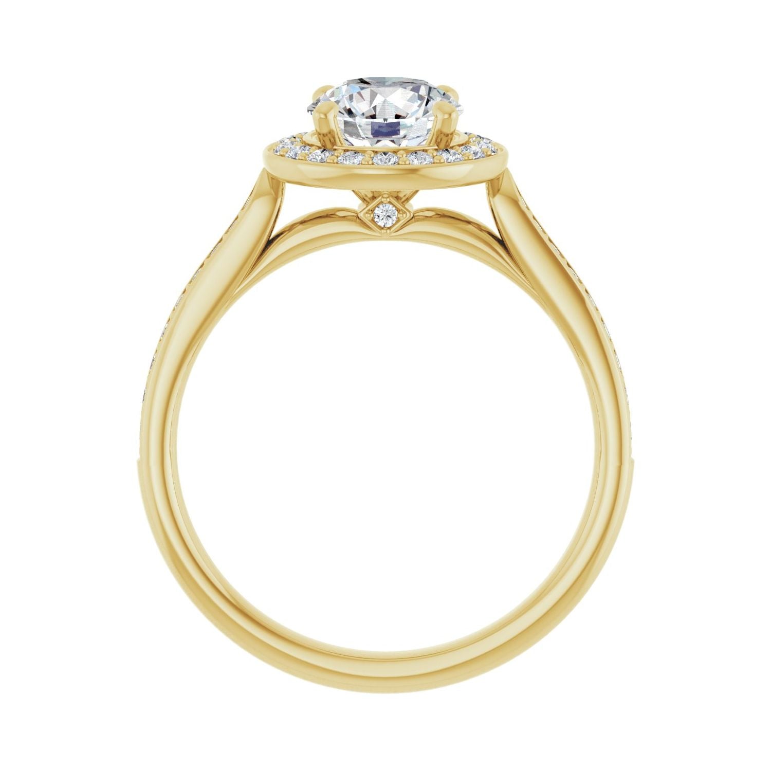 Eze — Round center, yellow gold