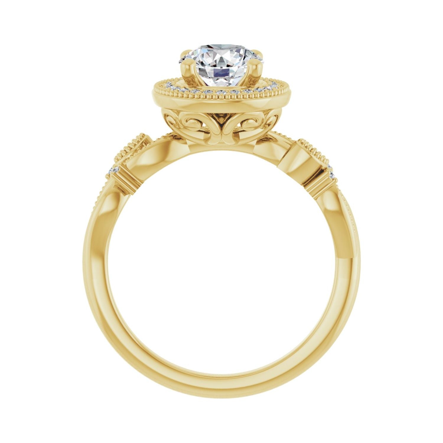 Humoresque — Round center, yellow gold