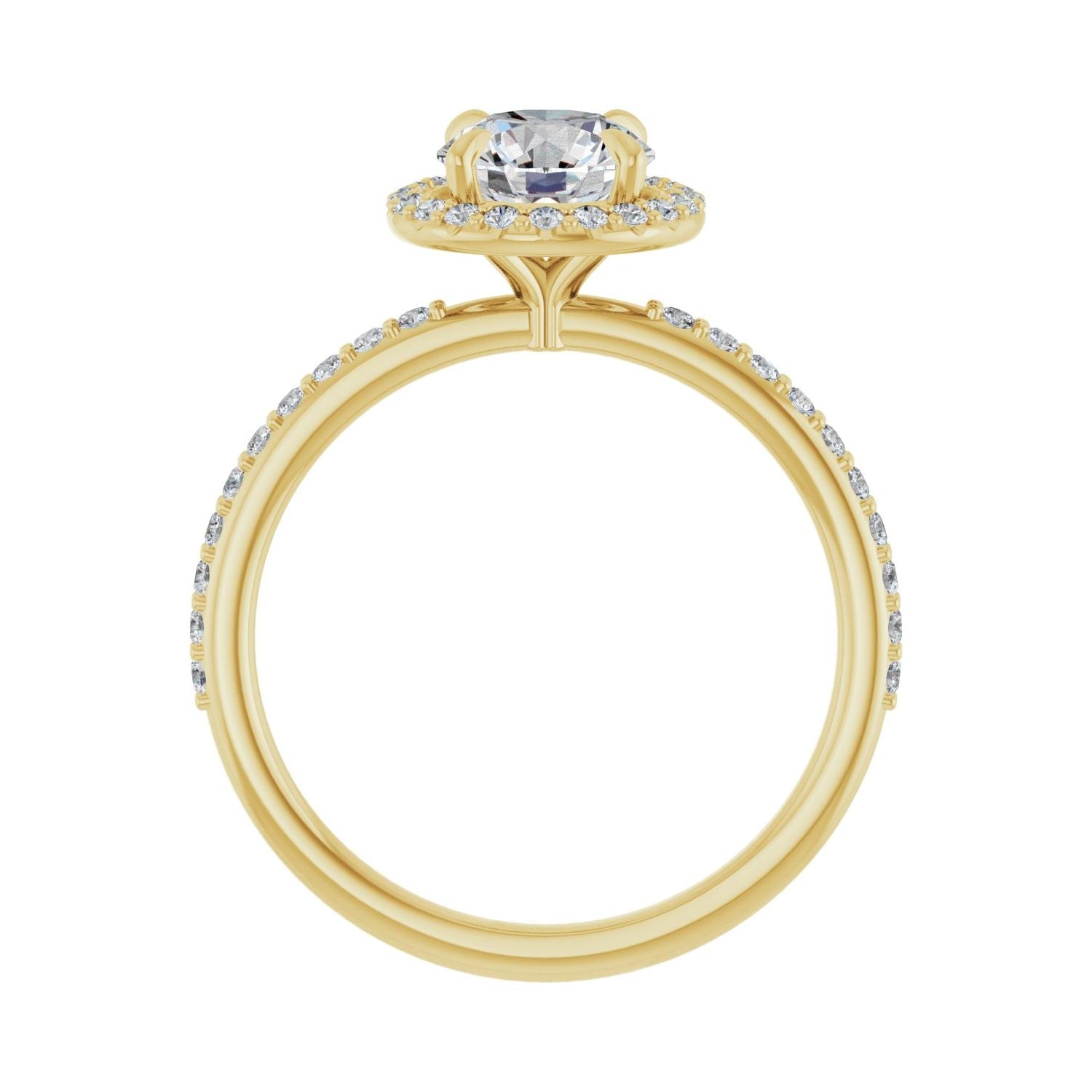 Glorious — Round center, yellow gold