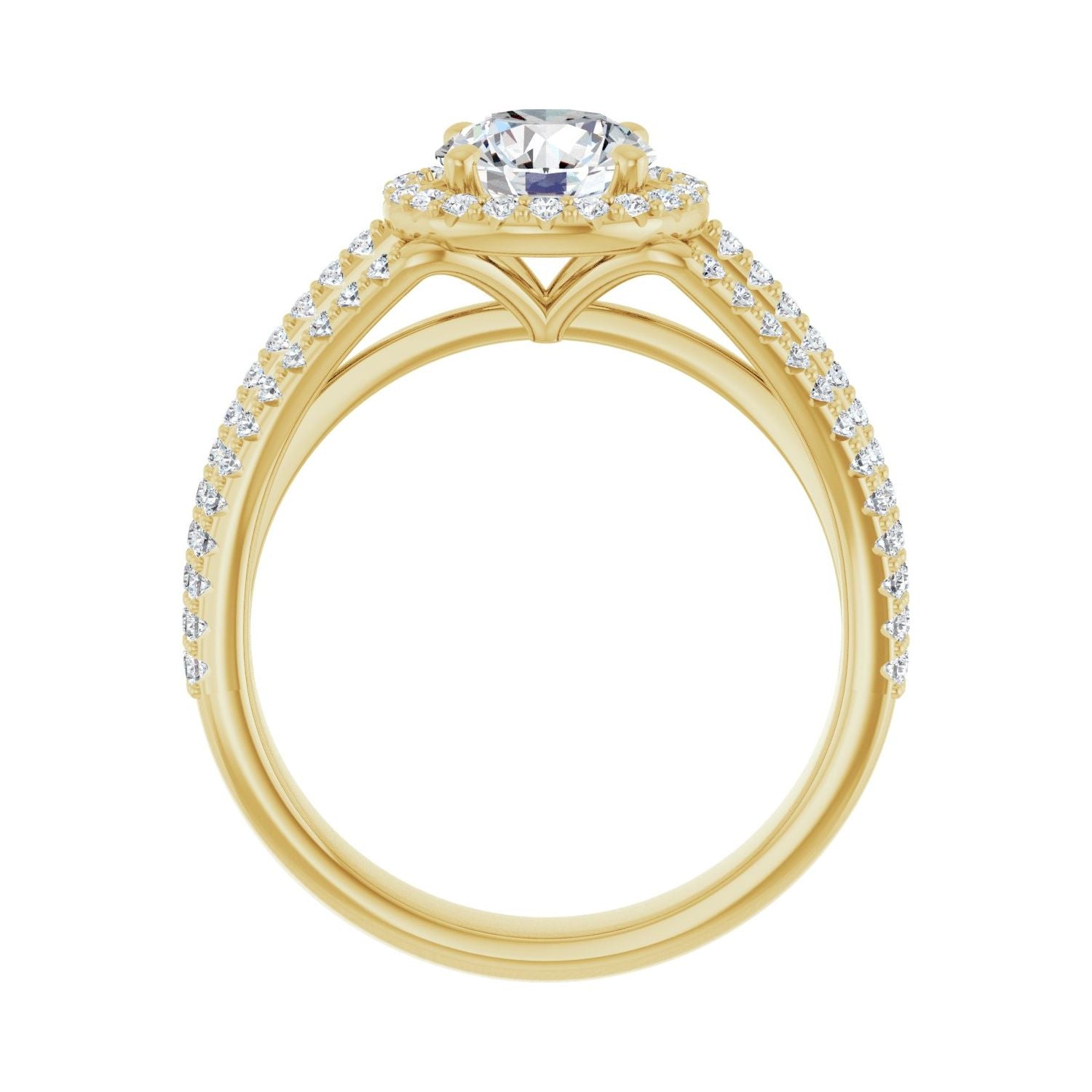 Gordes — Round center, yellow gold