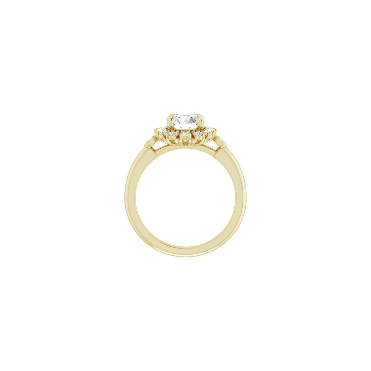 Eclat — Round center, yellow gold