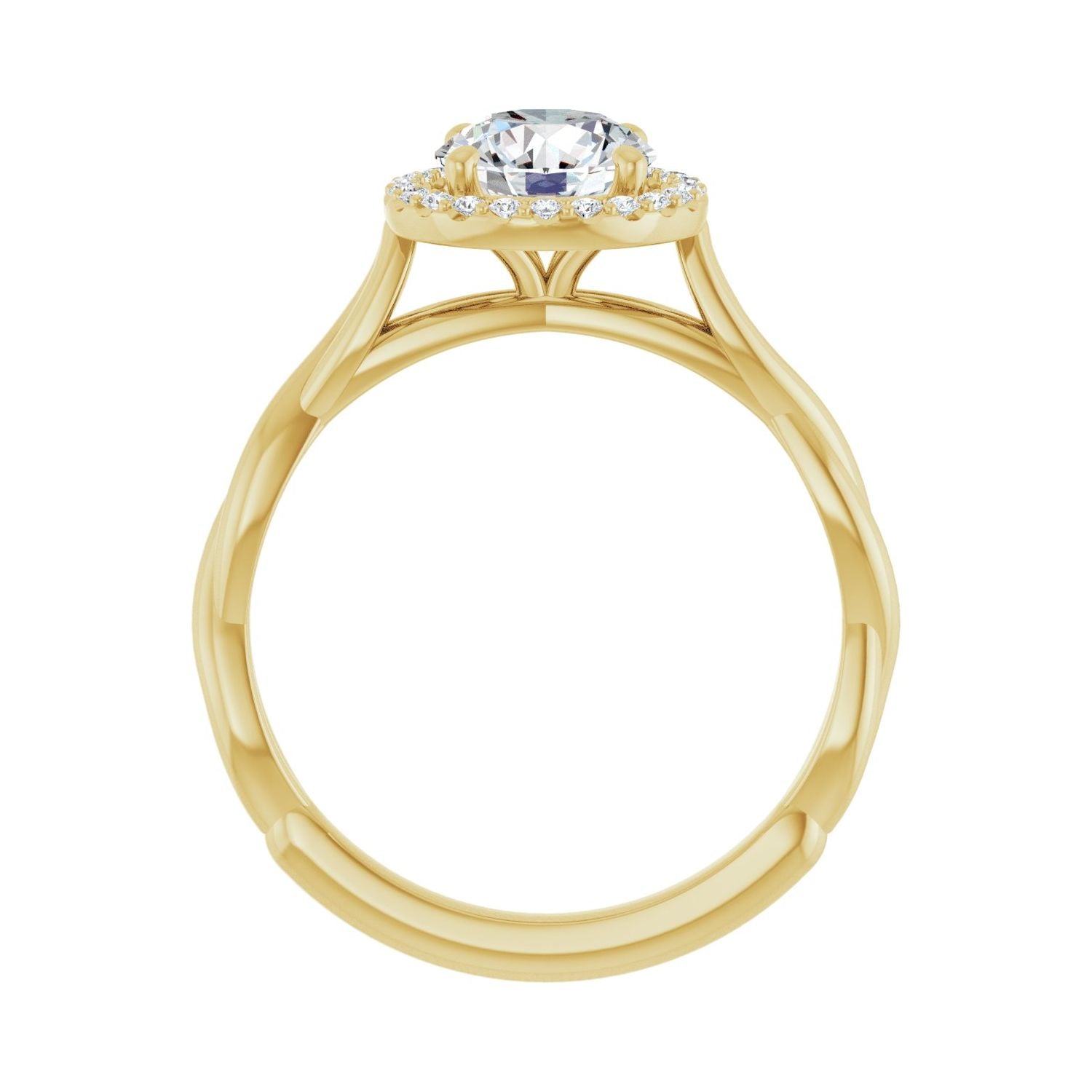 Esperance — Round center, yellow gold