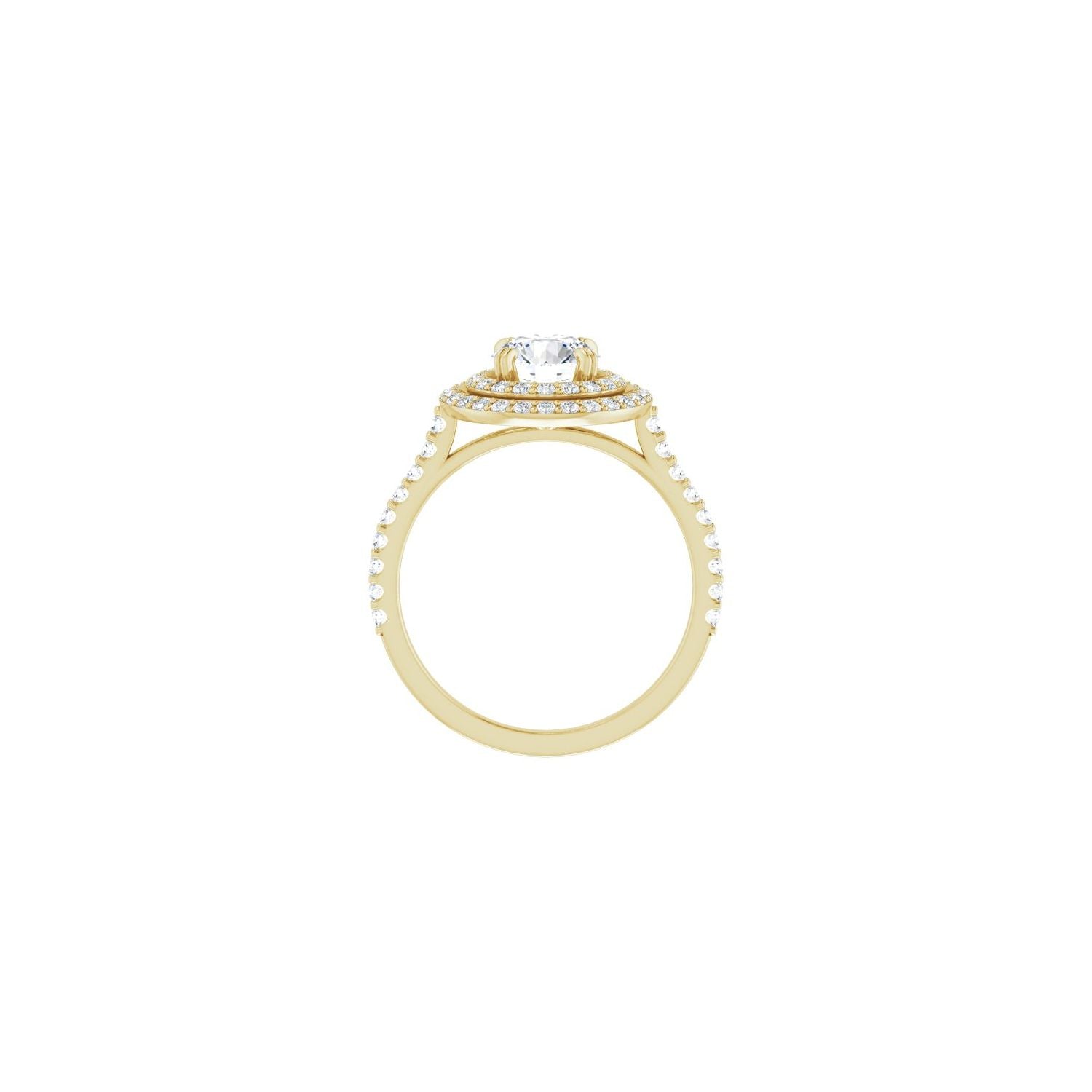 Afterglow — Round center, yellow gold