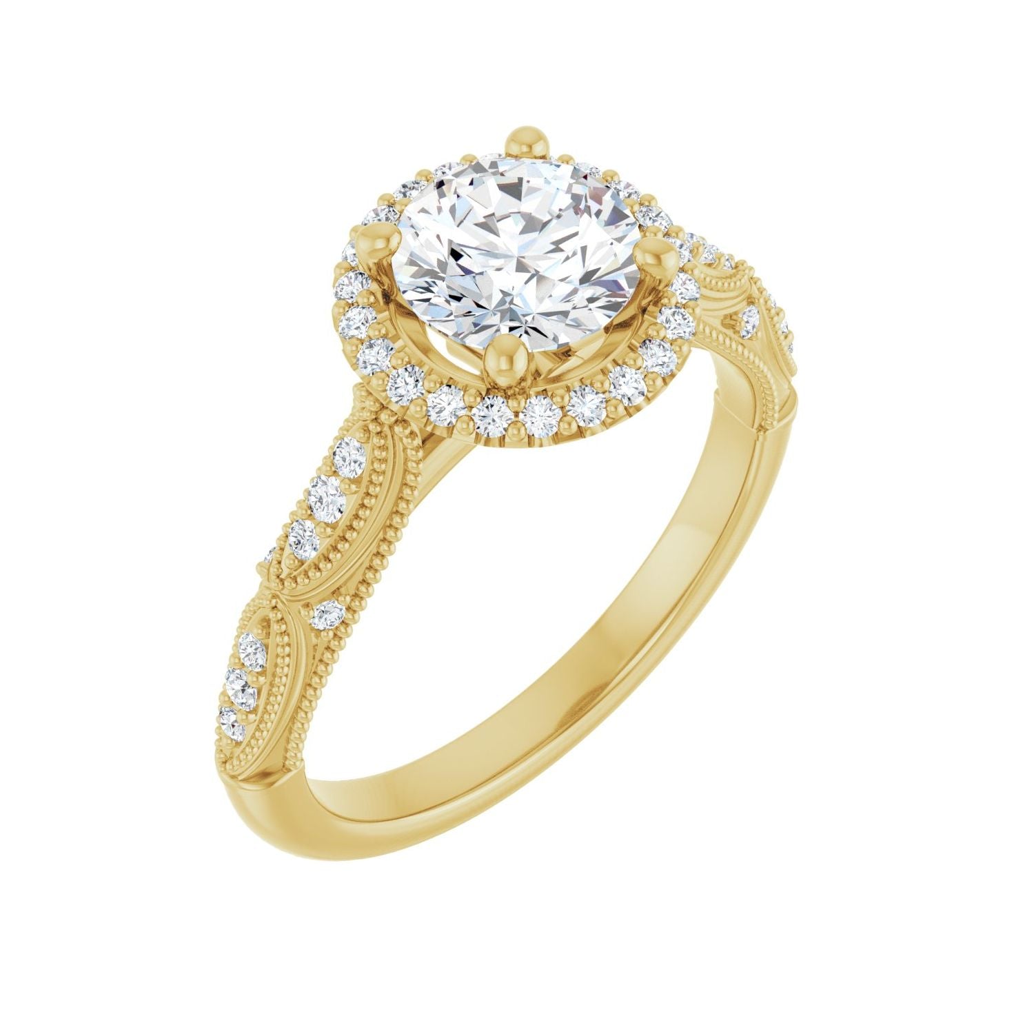 Rhone — Round center, yellow gold