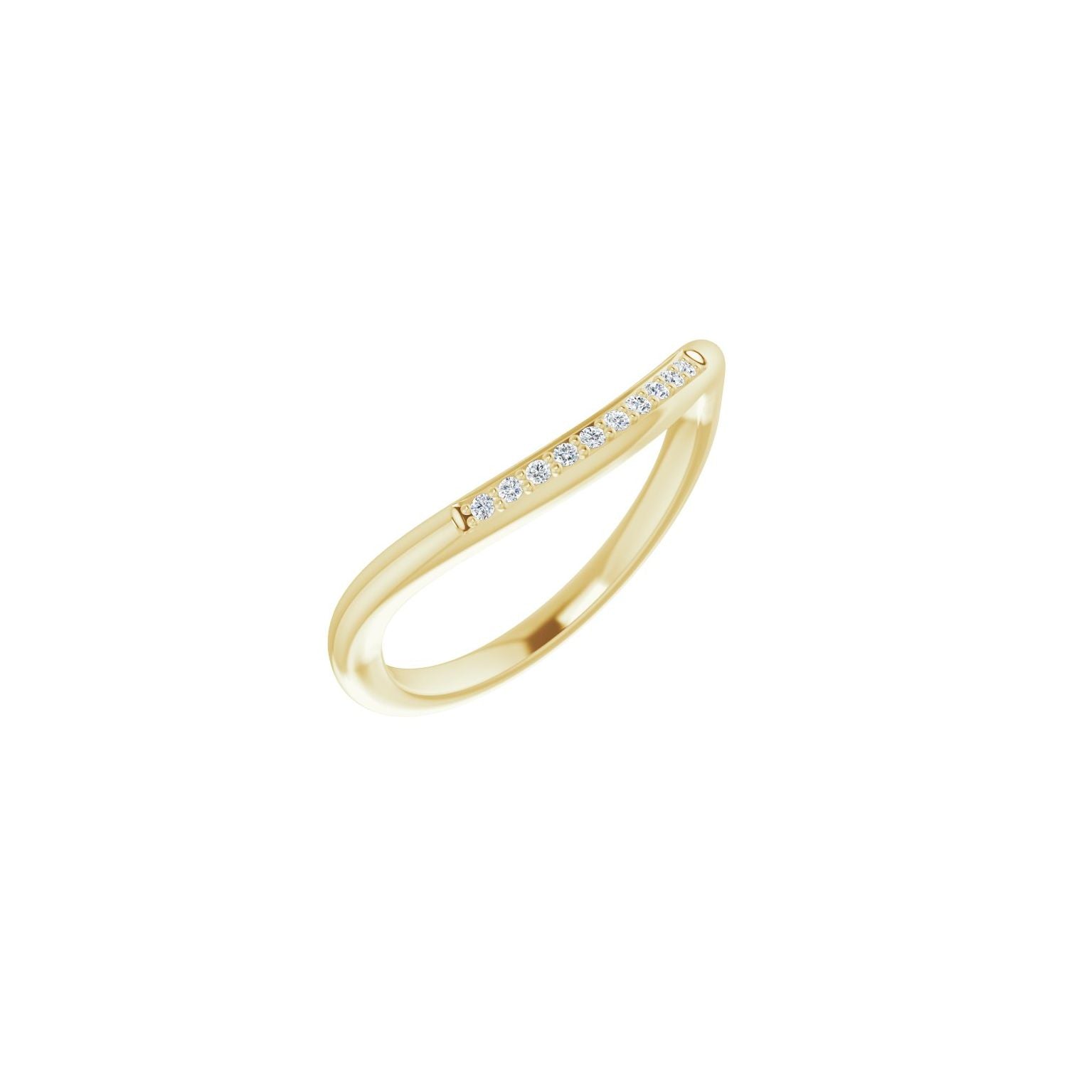 Olina — Round · 1 mm · 0.05 ctw, yellow gold